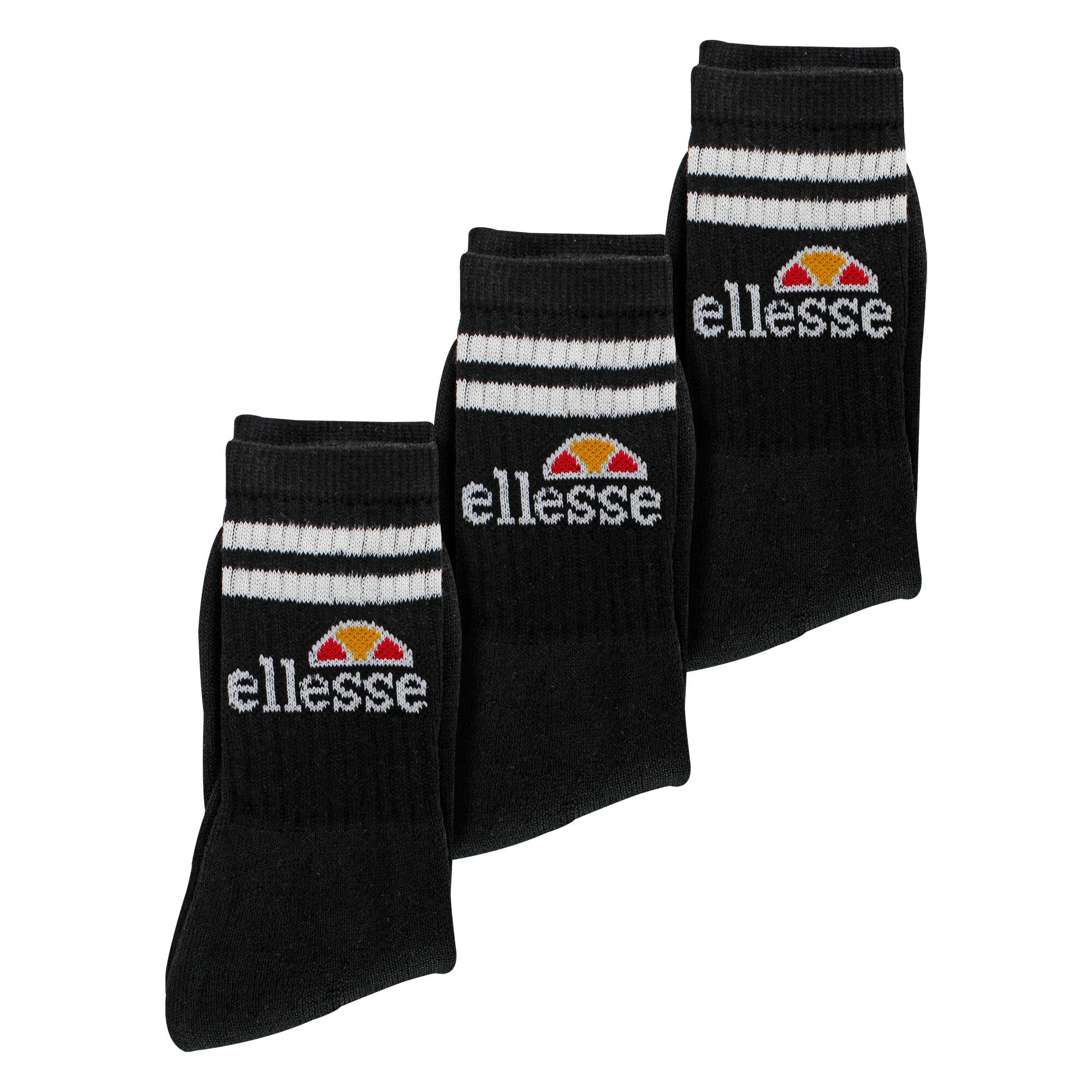 Ellesse - Lot de 3 chaussettes de sport Vulloni Jacquard Logo pour hommes 5/5