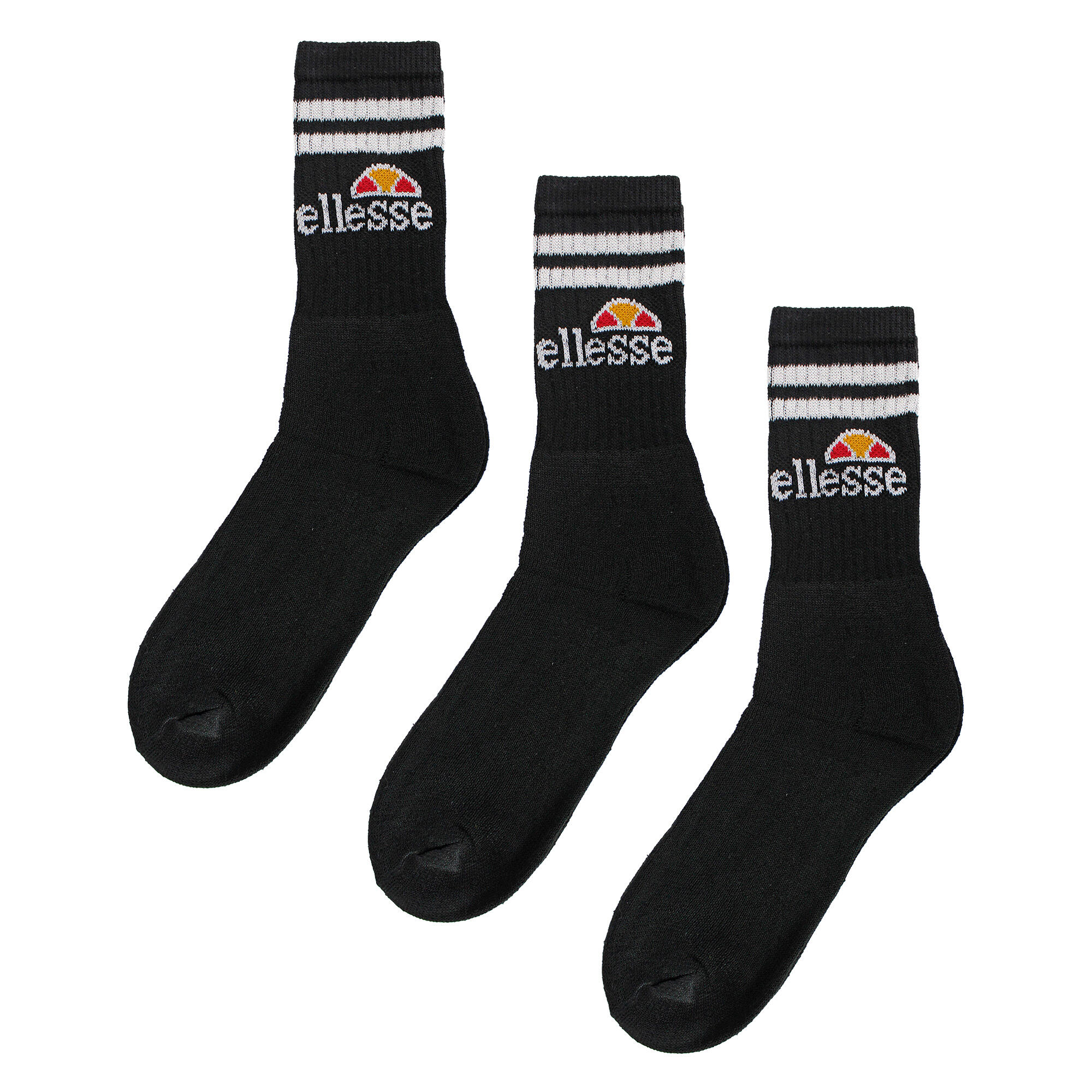 Ellesse - Lot de 3 chaussettes de sport Vulloni Jacquard Logo pour hommes 4/5