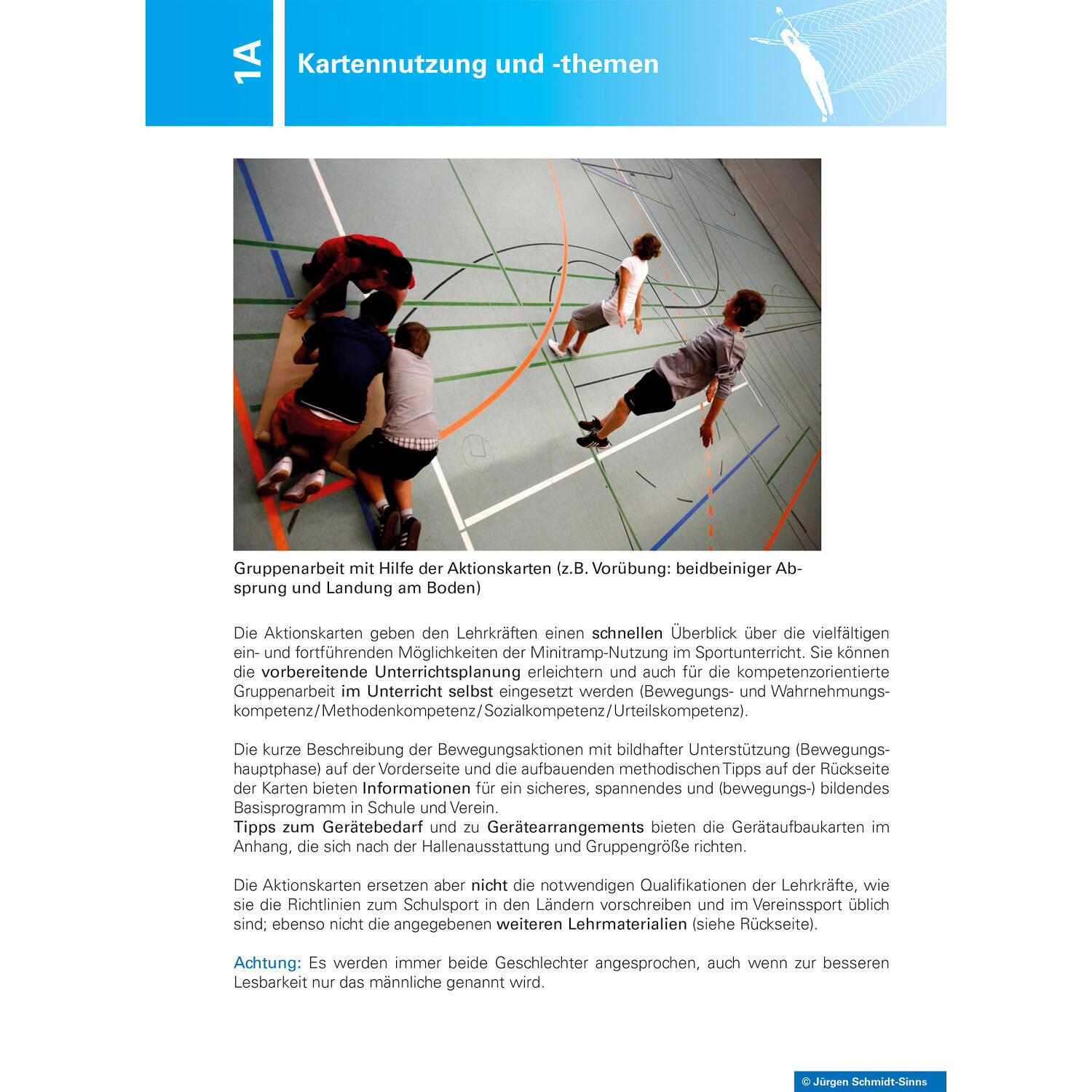 Übungskarten Minitramp Trampolin Unisex 2/3