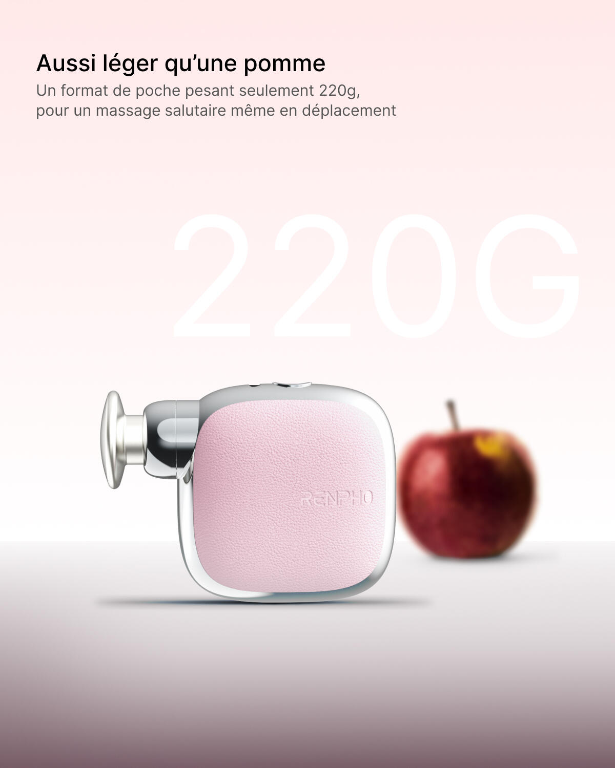 RENPHO - Pistolet de massage Micro WMG16 - Rose 3/7
