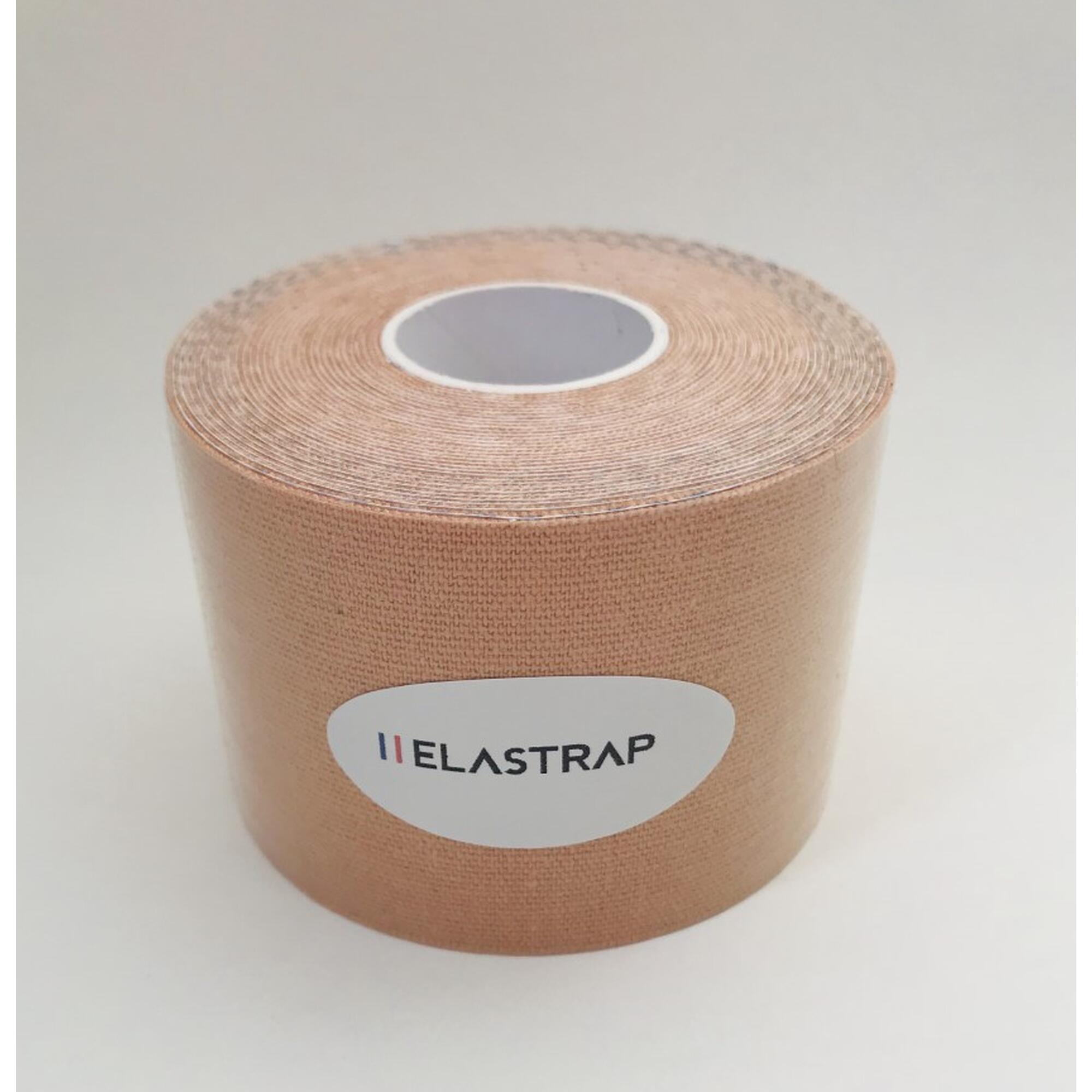 Elastrap - Rouleau Bande De Taping Tape Couleurs - Strapping Sport Kinésiologique Kiné - Maintien Compressif - Beige - 5 M - Decathlon