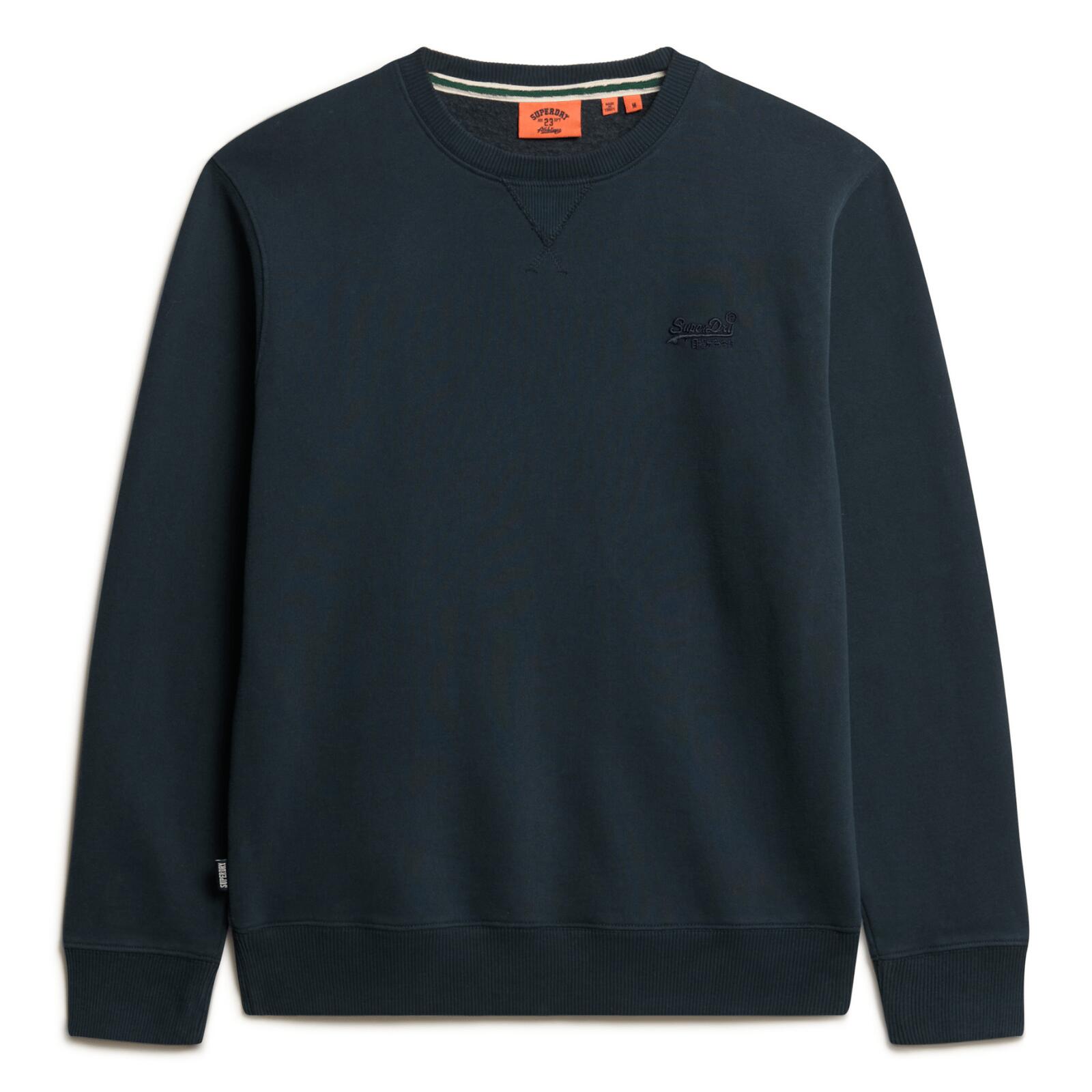 Felpa Uomo Superdry Essential Logo Girocollo Blu Navy 5/5