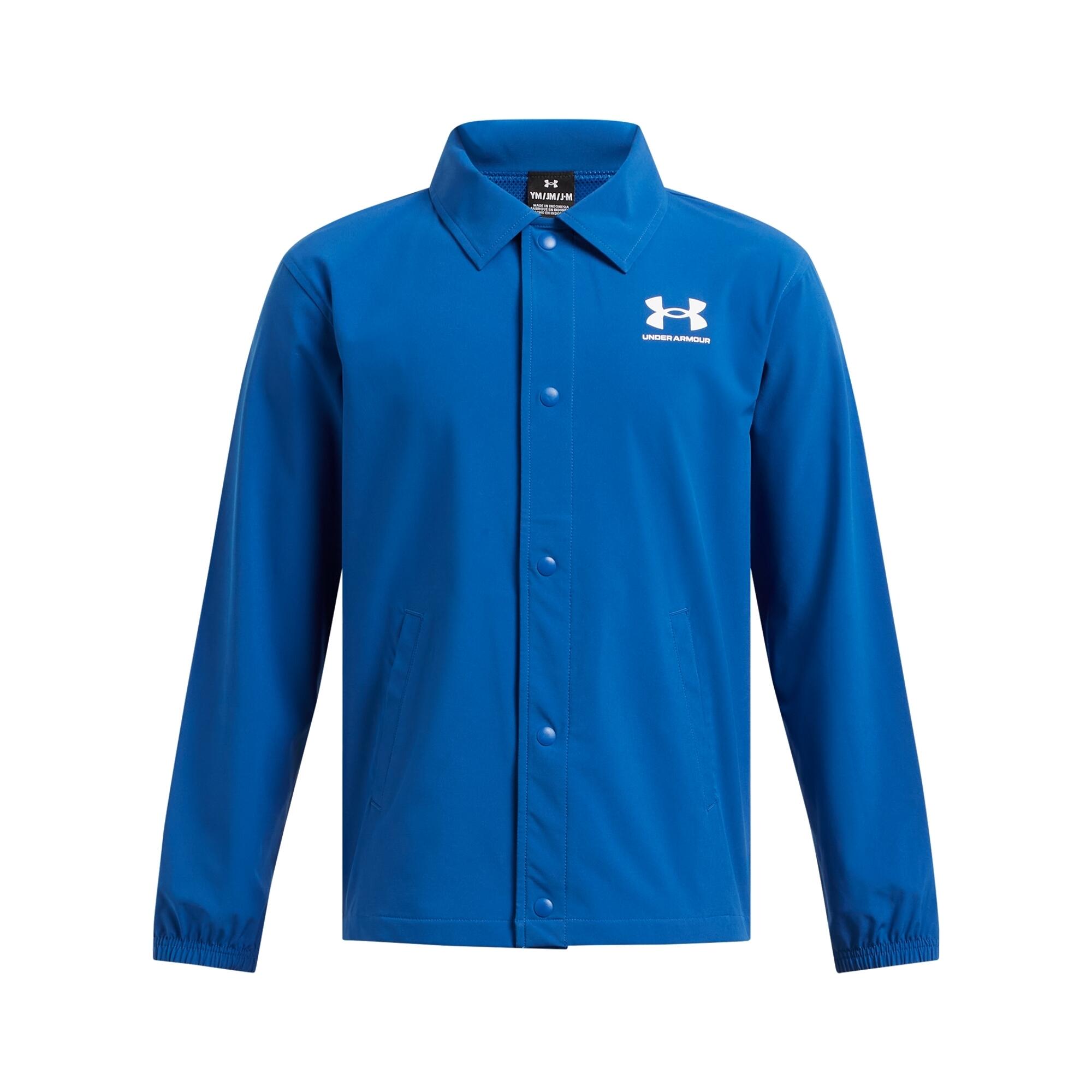Under Armour - Veste Imperméable Enfant Under Armour Icon Woven Coach - Coupe-pluie - Blanc|bleu - Decathlon