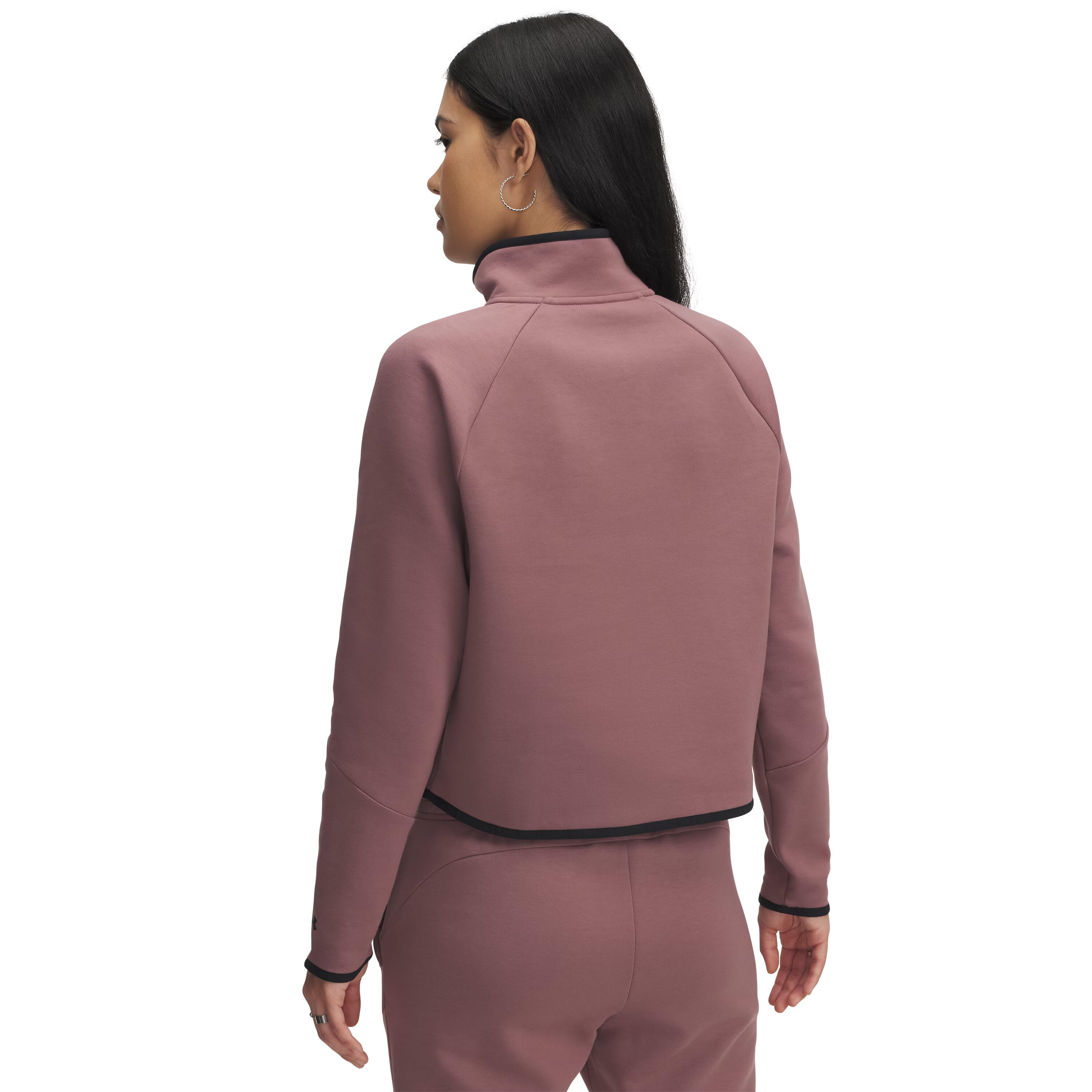 Sudadera 1/2 cremallera con bolsillo canguro cropped para mujer Under Armour Uns 2/3