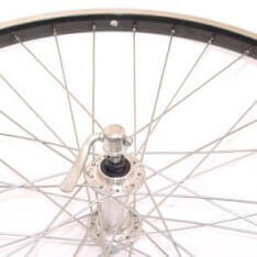 Roland 26 x 1.75 Front Wheel — Schurmann Yak Aluminium Rim with Zinc Spokes.