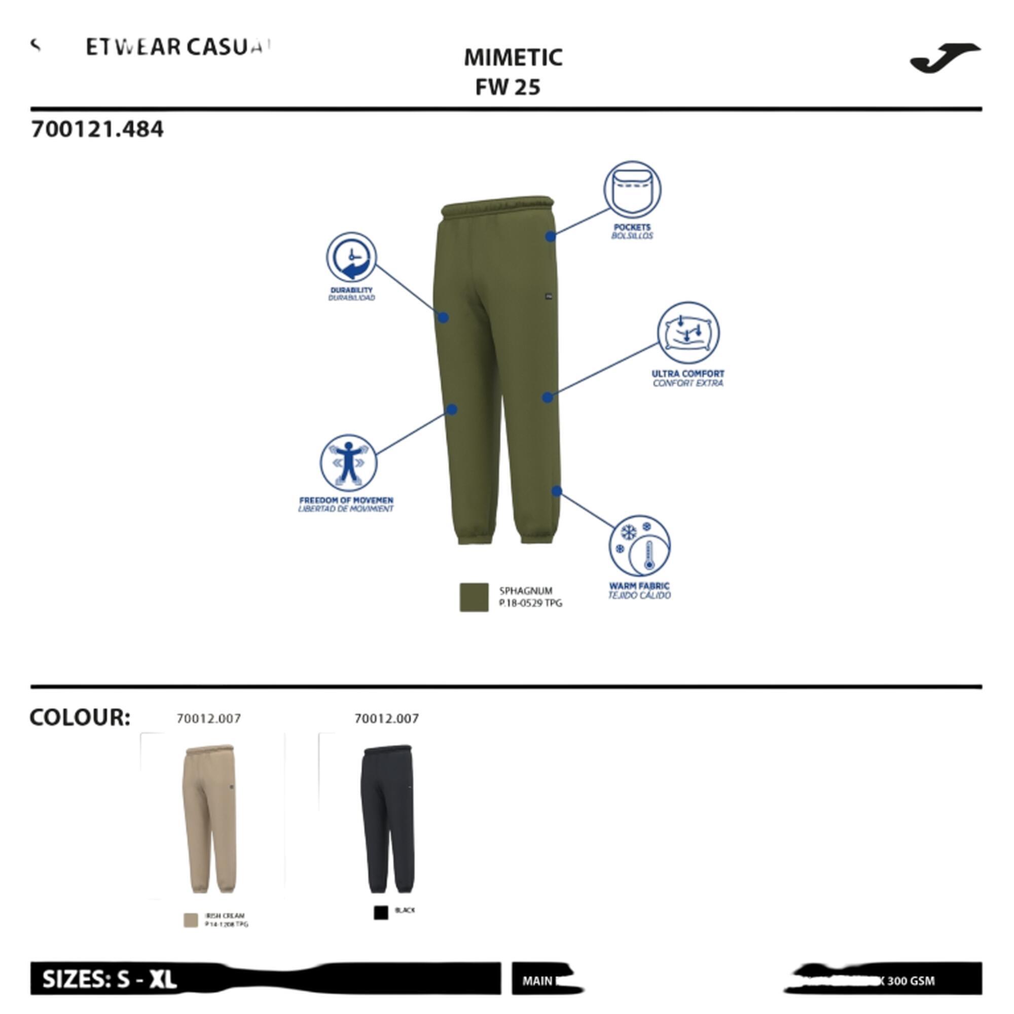 Pantaloni barbati Joma Mimetic negru XL