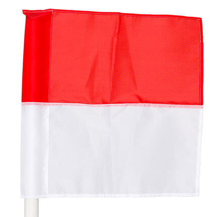 Fahne für Grenzstange ø 50 mm Rot-Weiß Fußball Unisex Weiß
