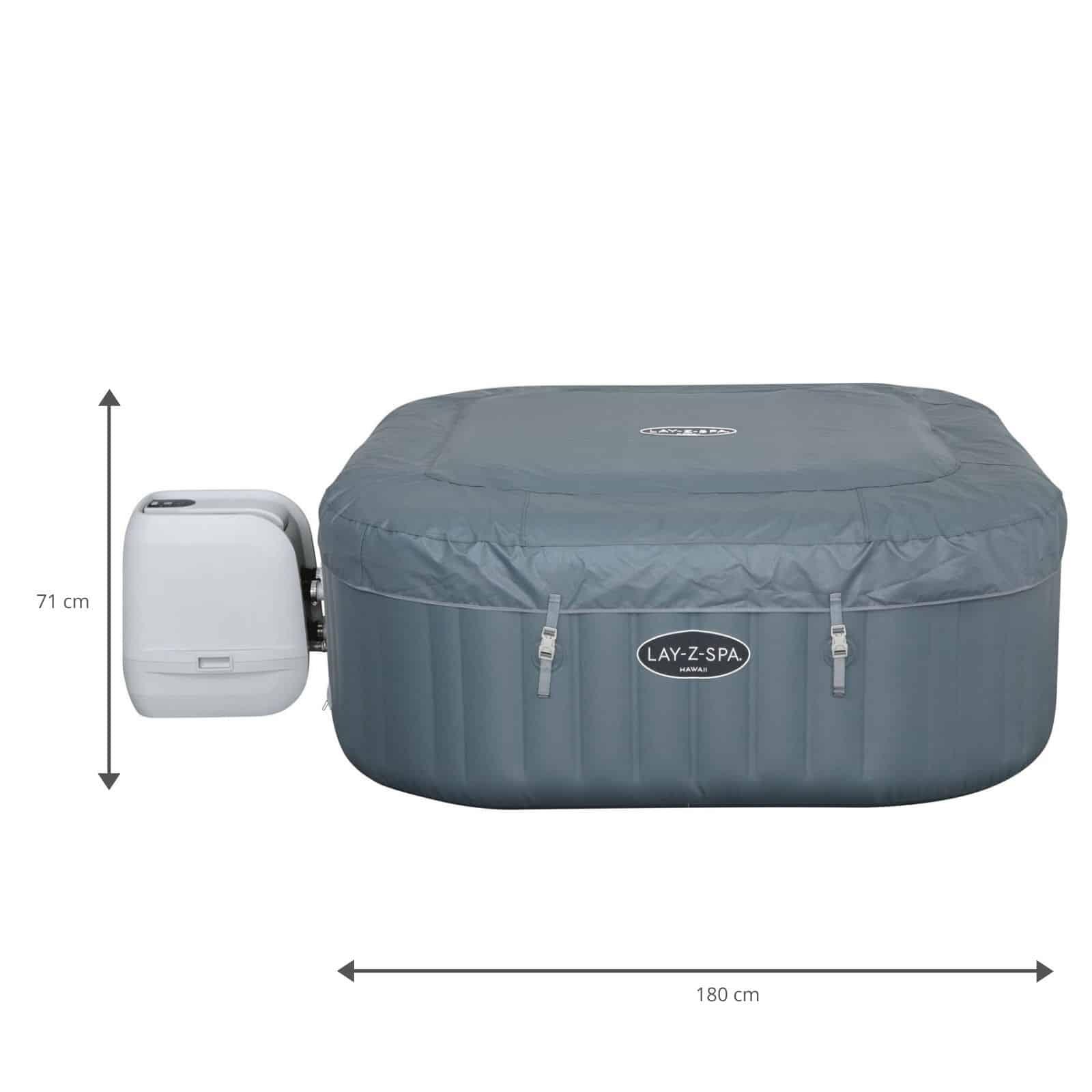 Bestway Spa gonflable carré Lay-Z-Spa Hawaii HydroJet Pro 4-6 personnes 2/7