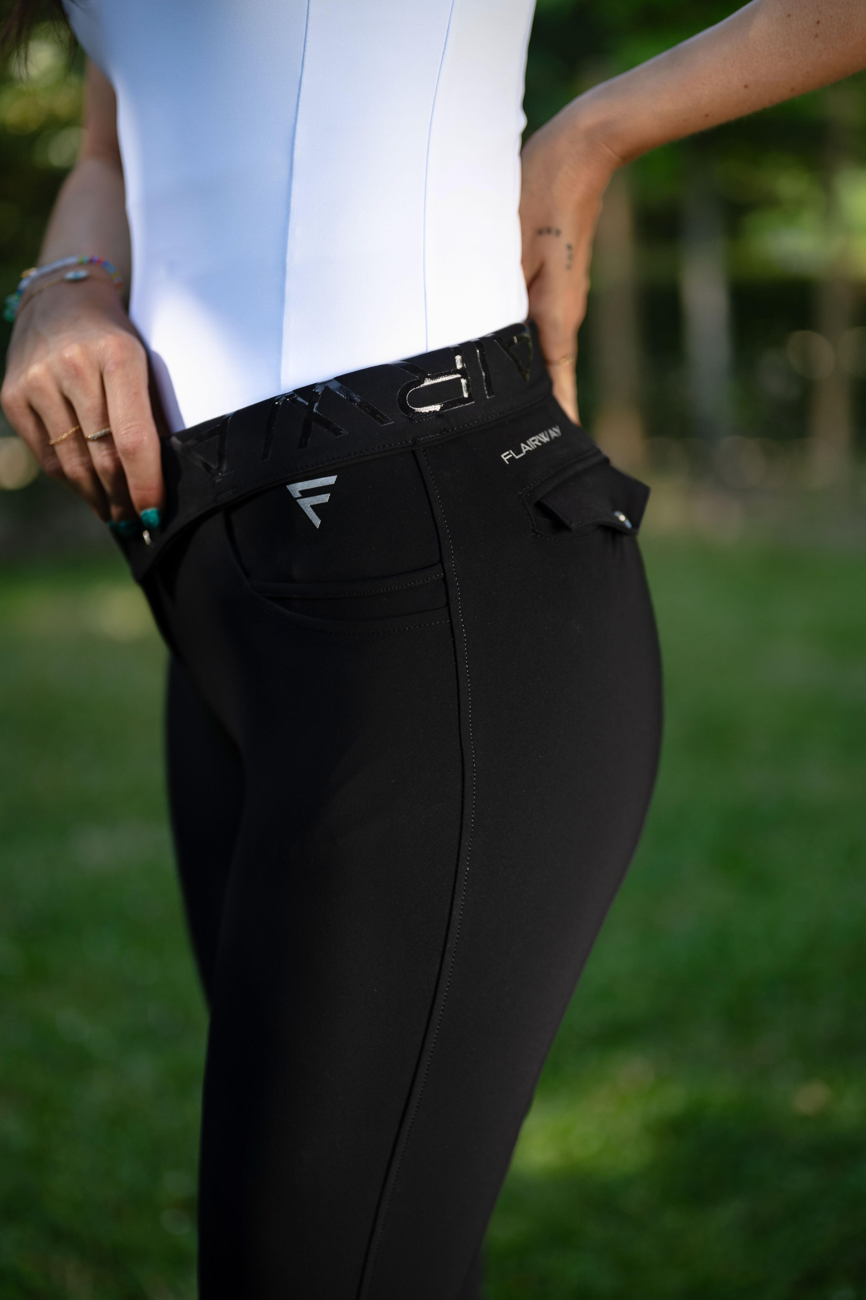 Dames golfbroek Raven – Stretch, hoge taille, performance fit 3/7