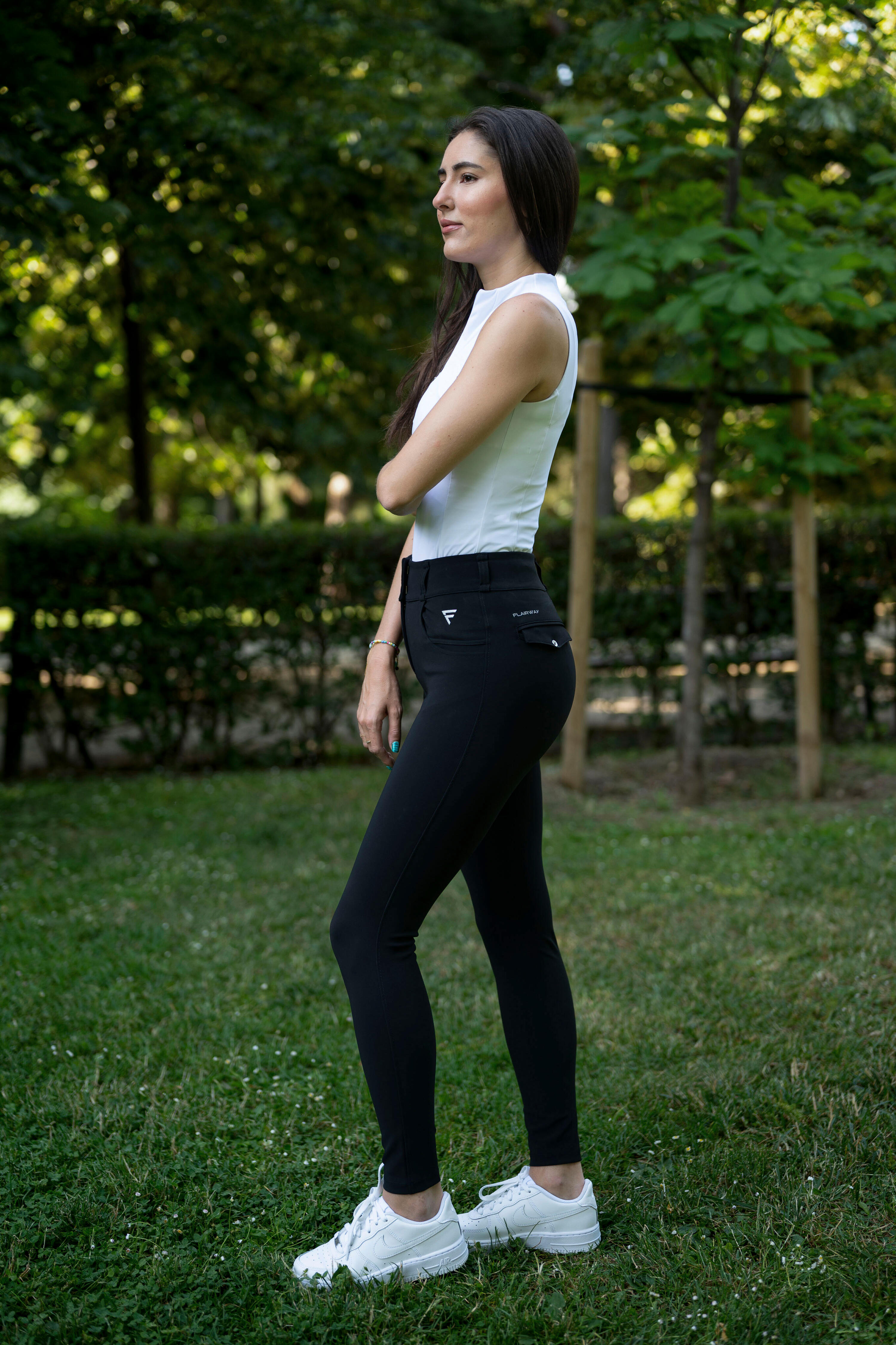 Dames golfbroek Raven – Stretch, hoge taille, performance fit 2/7