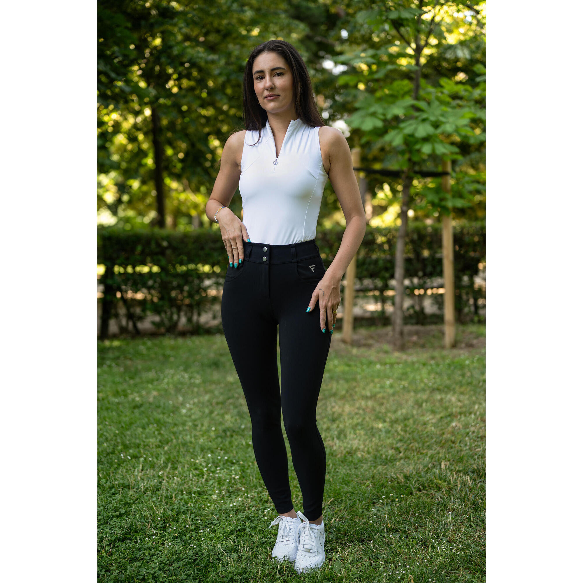 Flairway Golf - Pantalon De Golf Femme Raven – Stretch, Taille Haute, Coupe Performance - Pantalons - Noir - Decathlon