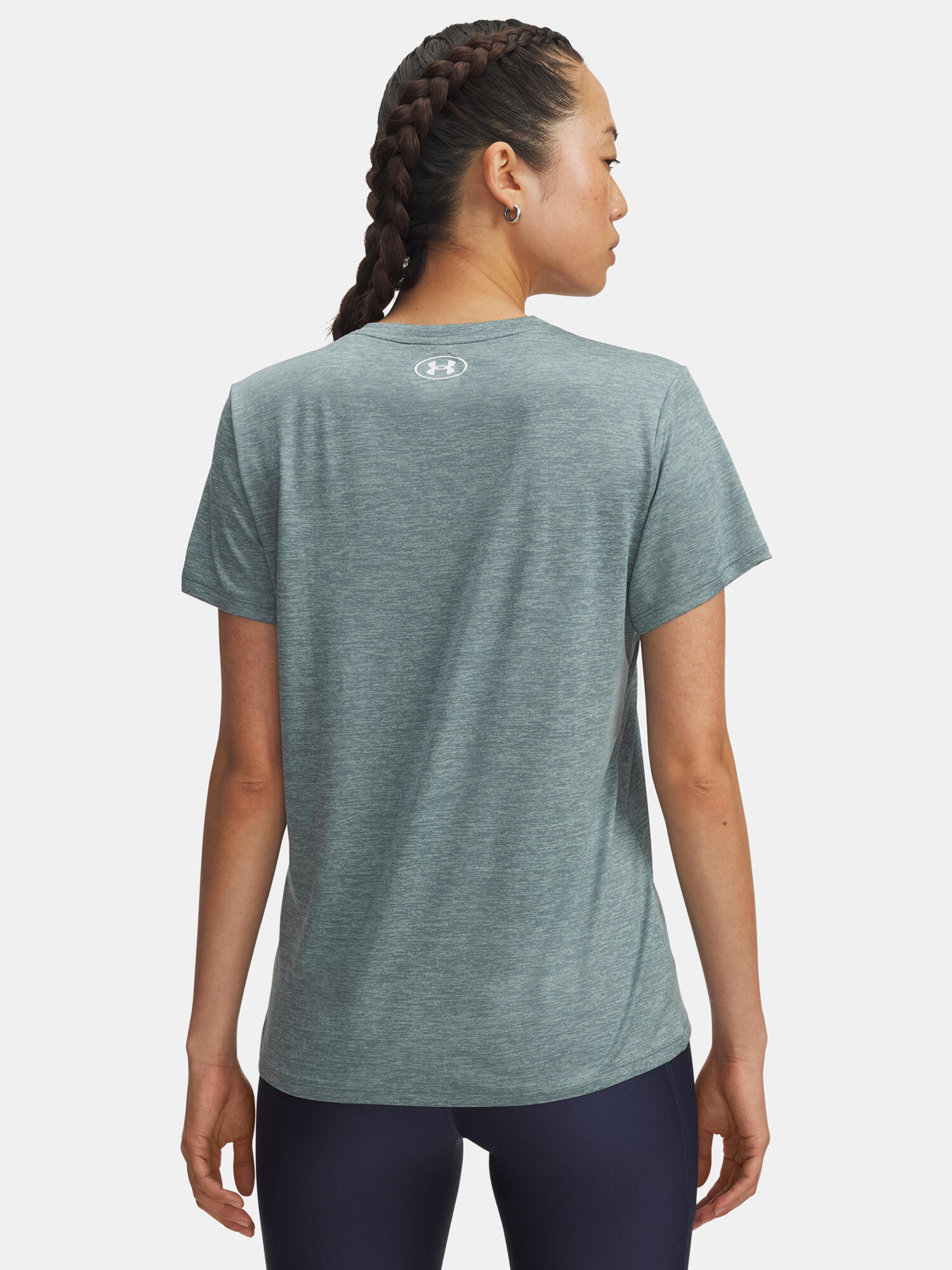 T-shirt de sport a manches courtes et col en V Under Armour pour femme 2/2
