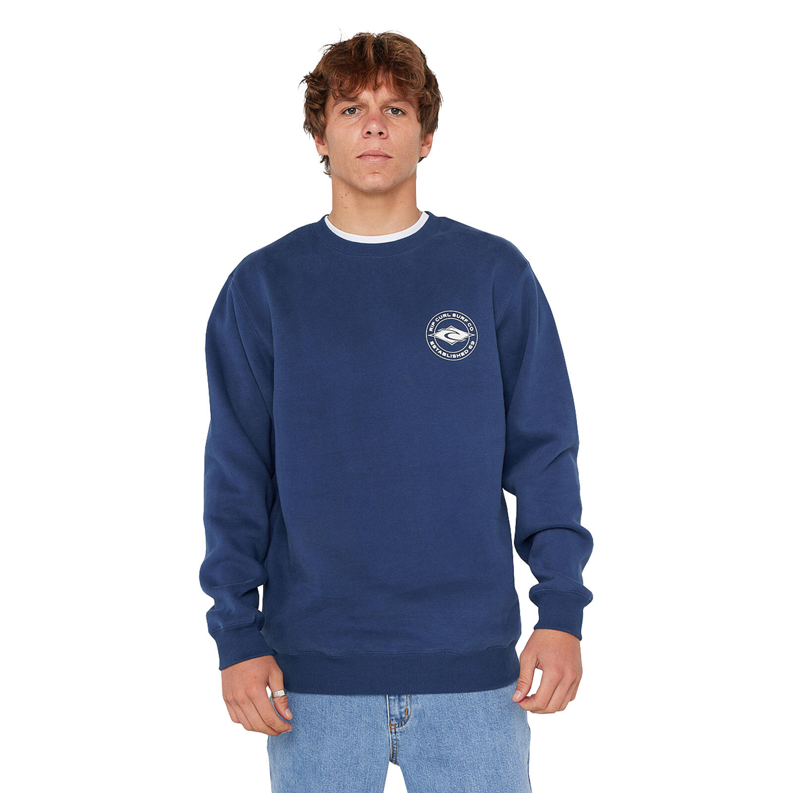 Rip Curl Staple Sweatshirt-Light Navy 1/5