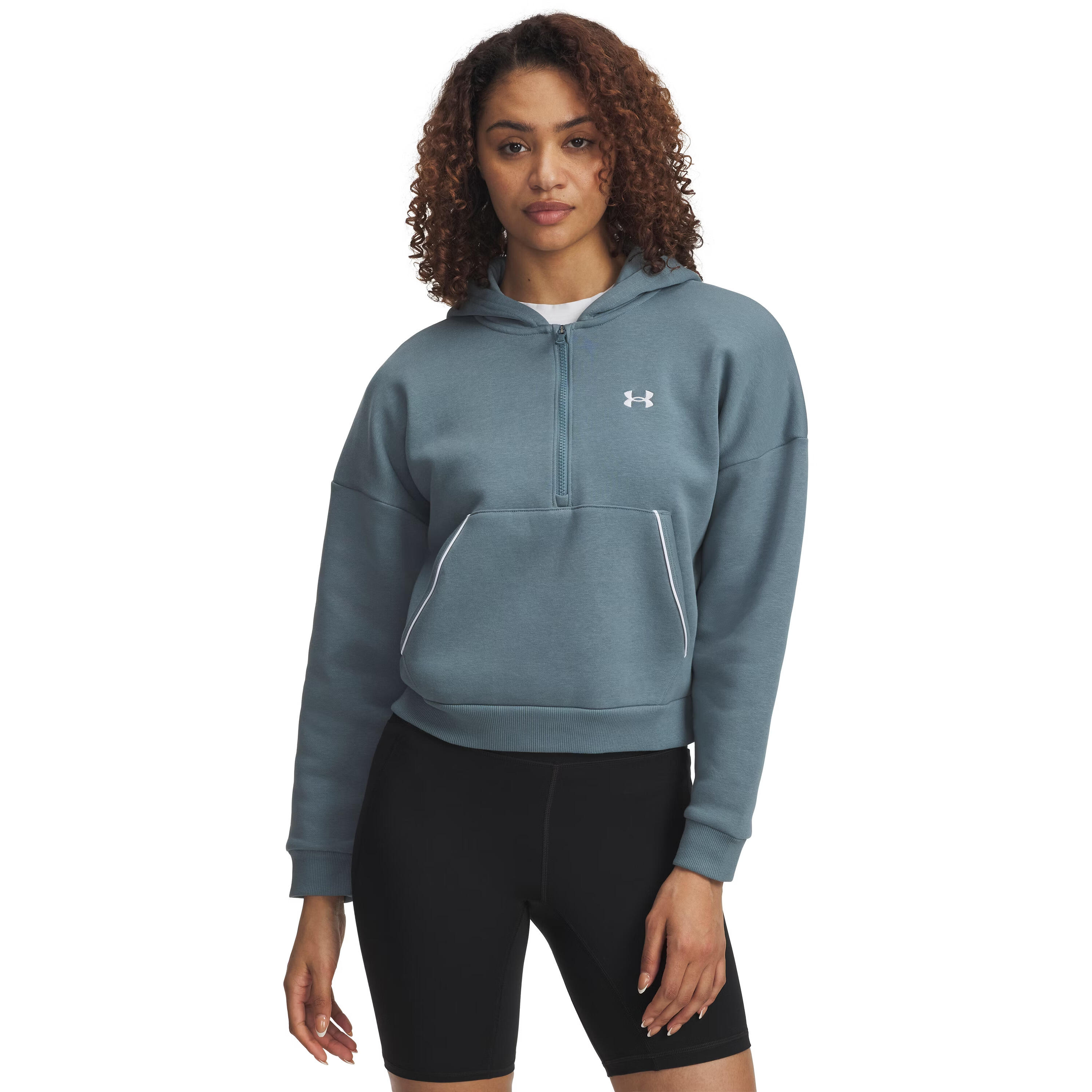 Hoodie Damen Under Armour Rival Piped 2/4