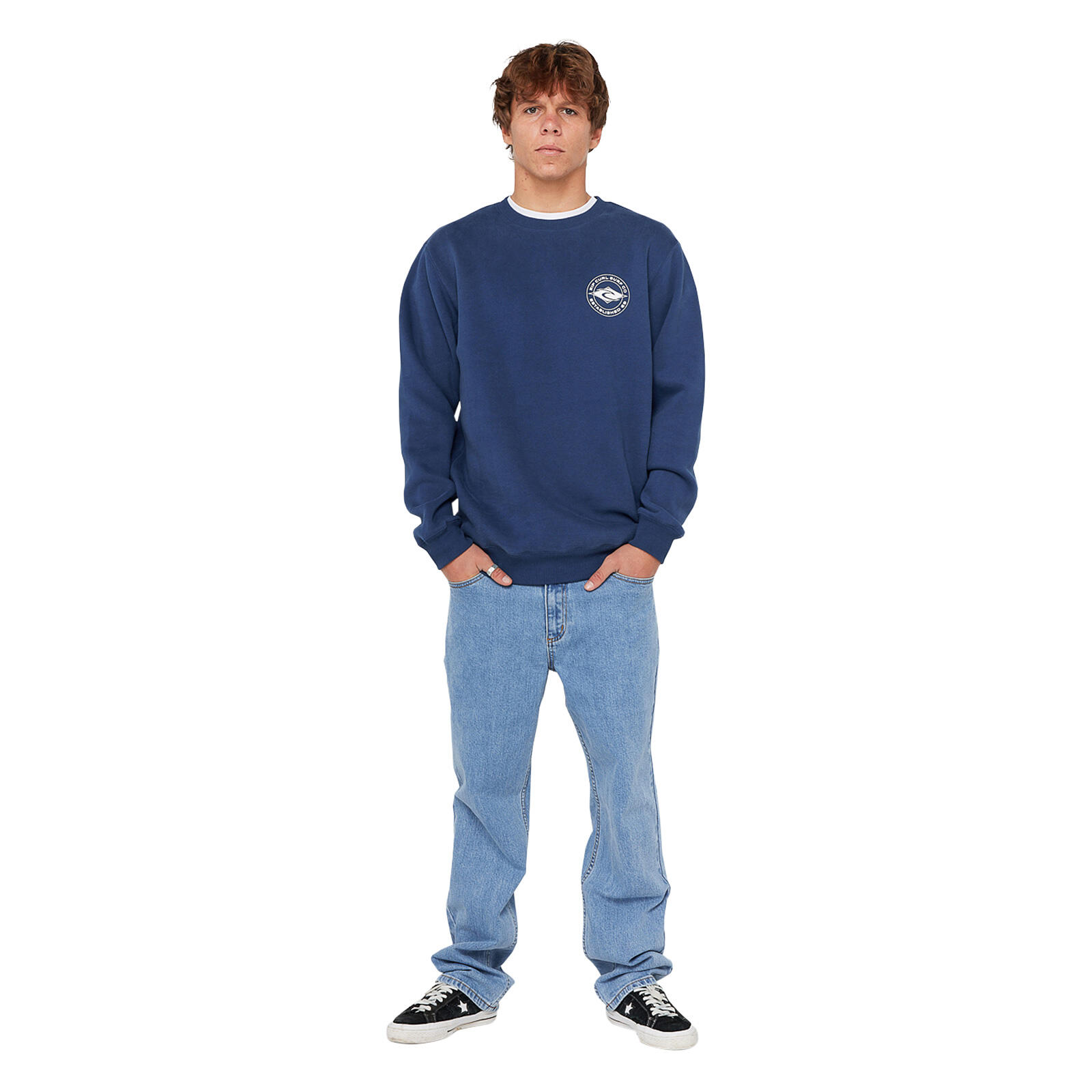 Rip Curl Staple Sweatshirt-Light Navy 4/5