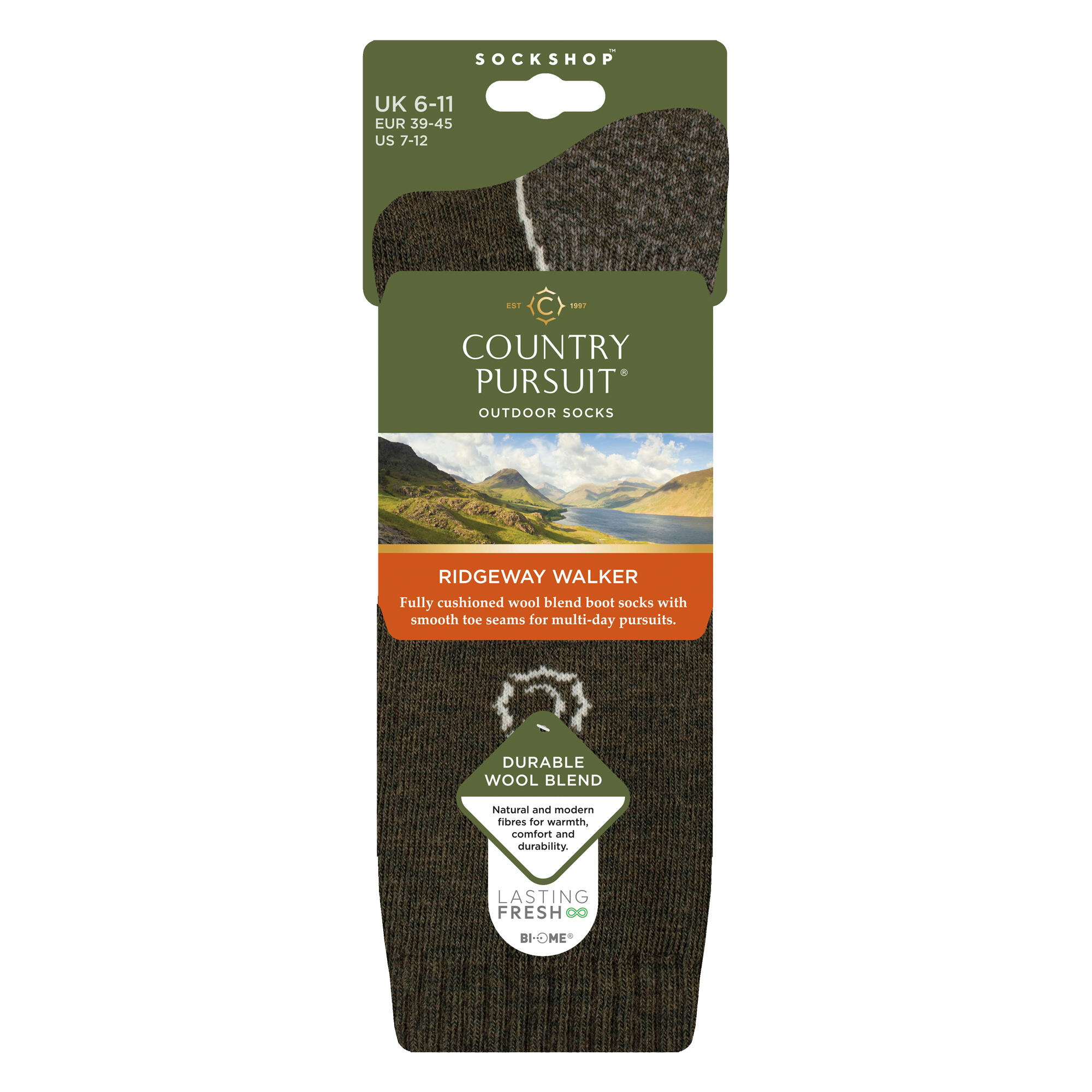 Country Pursuit - Chaussettes Homme en Laine Rembourrées Durables et Respirantes 2/4