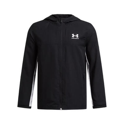 Kinder trainingsjack met capuchon under armour rival woven
