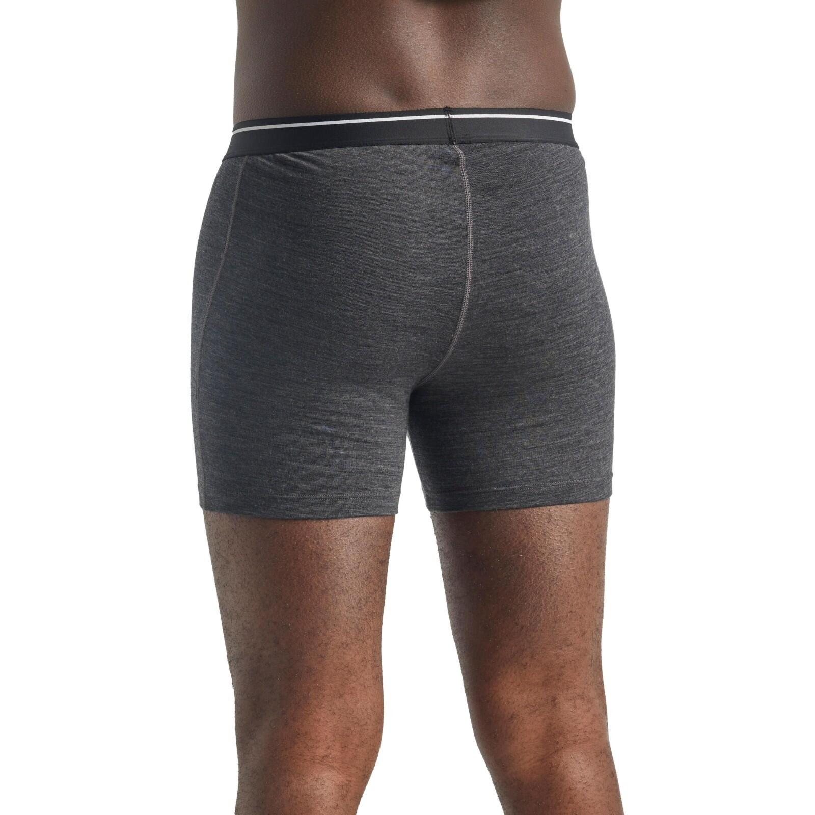 Icebreaker Anatomica Boxer Shorts-Jet Heather 2/7