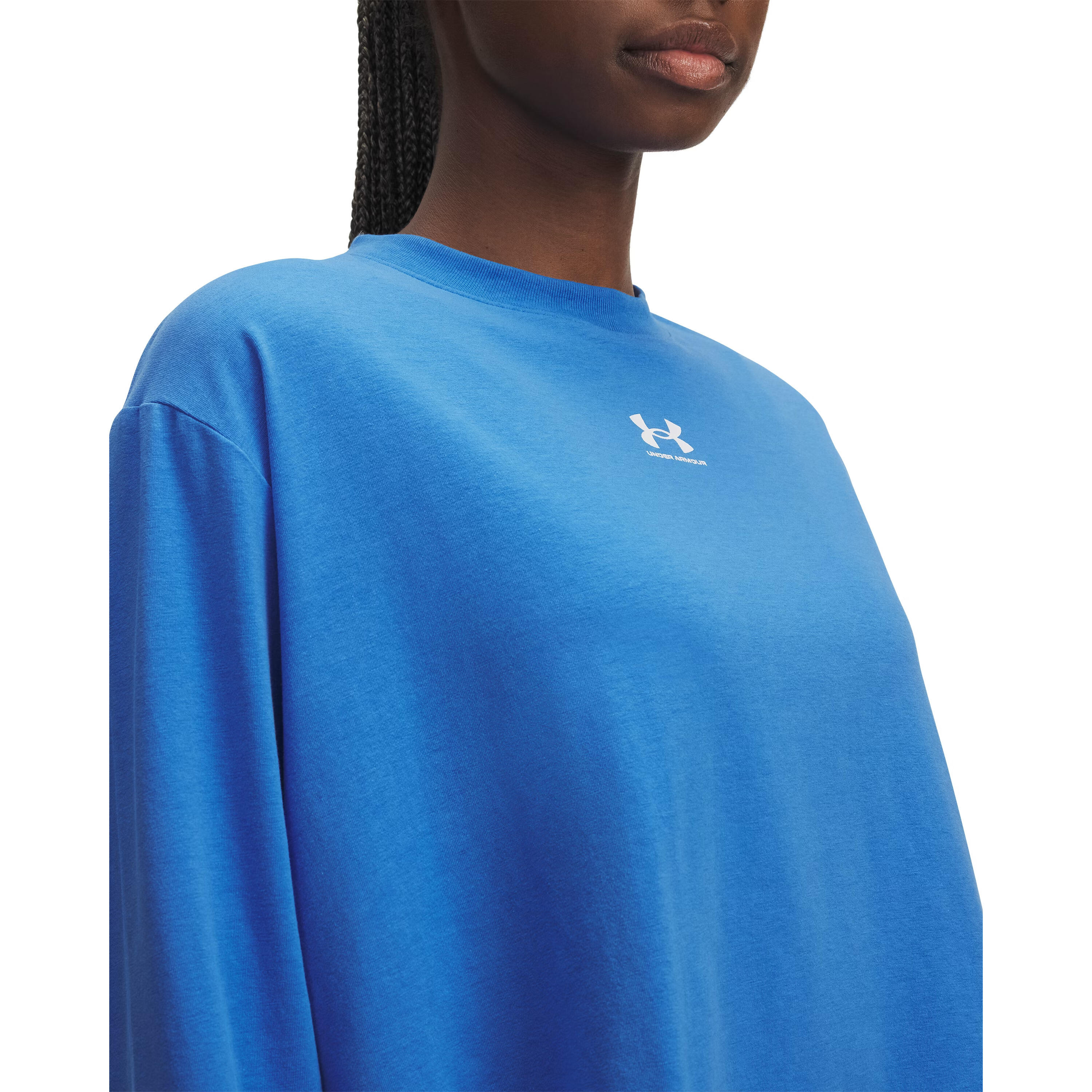 Sudadera 1/2 cremallera con bolsillo canguro cropped para mujer Under Armour Uns 3/3