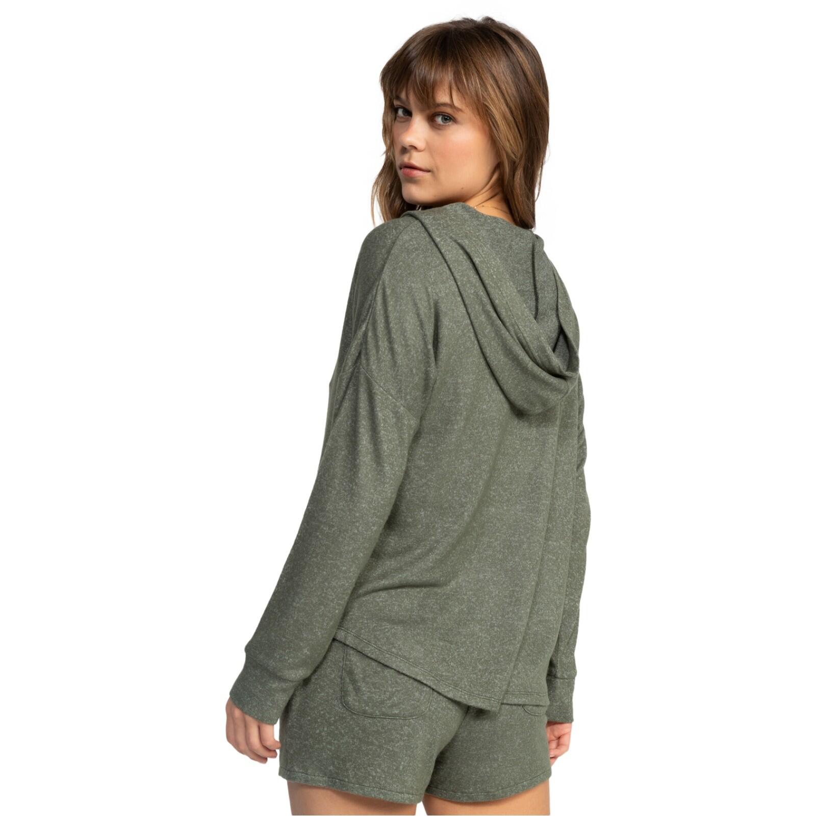 Sweat à capuche SATURDAZE COSY Vert Femme 5/5