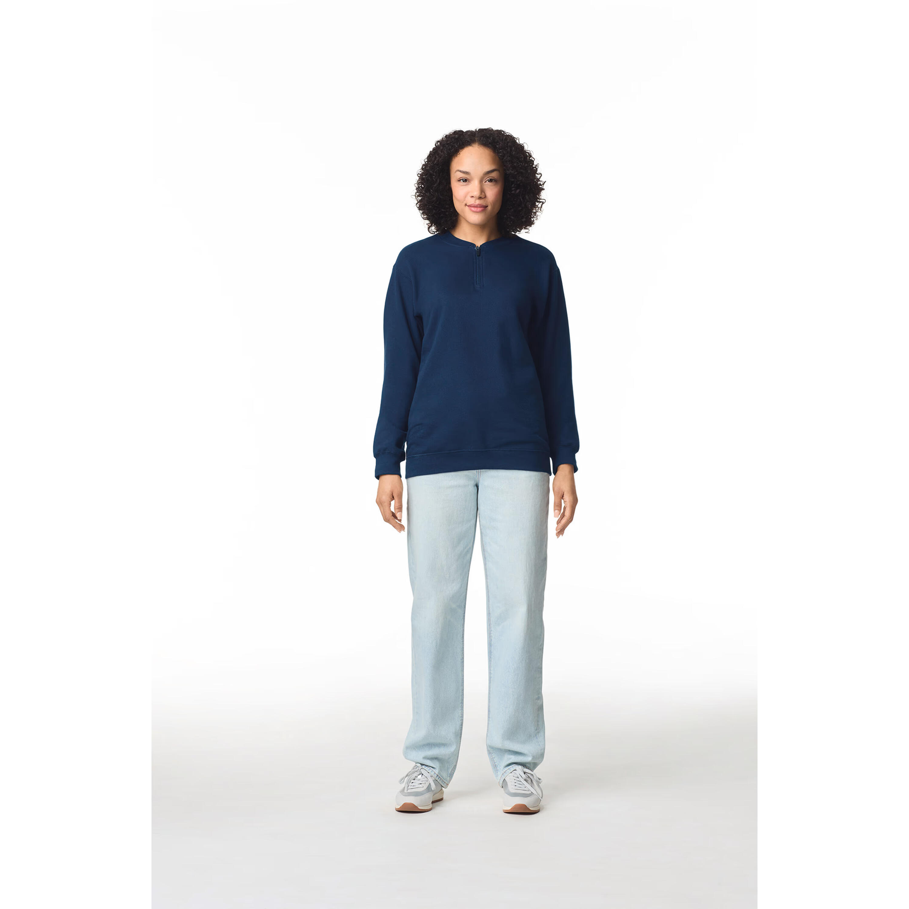Sweatshirt 1/4 Reißverschluss Damen Gildan 2/2