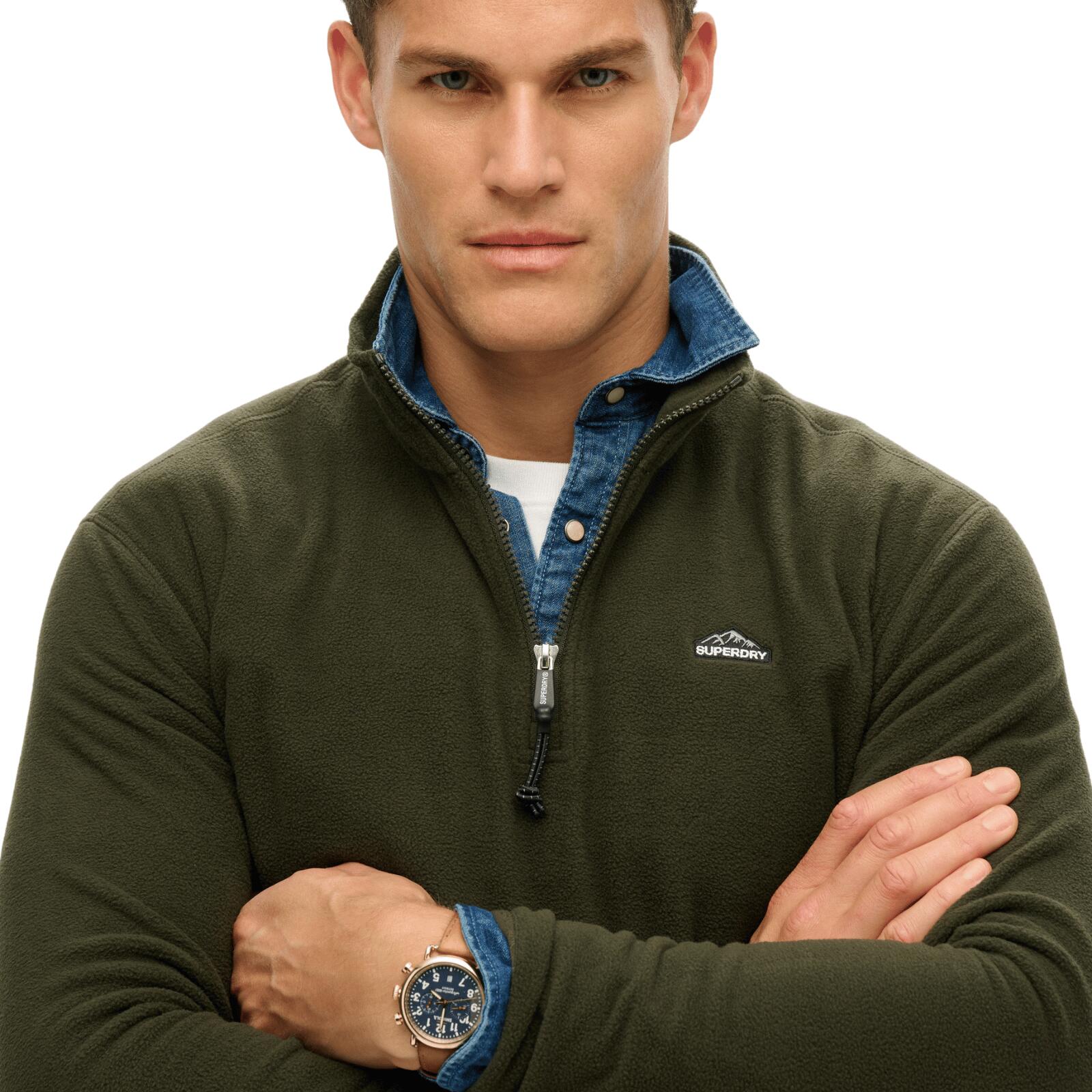 Fleece Superdry Fleece Verde Oliva 3/5