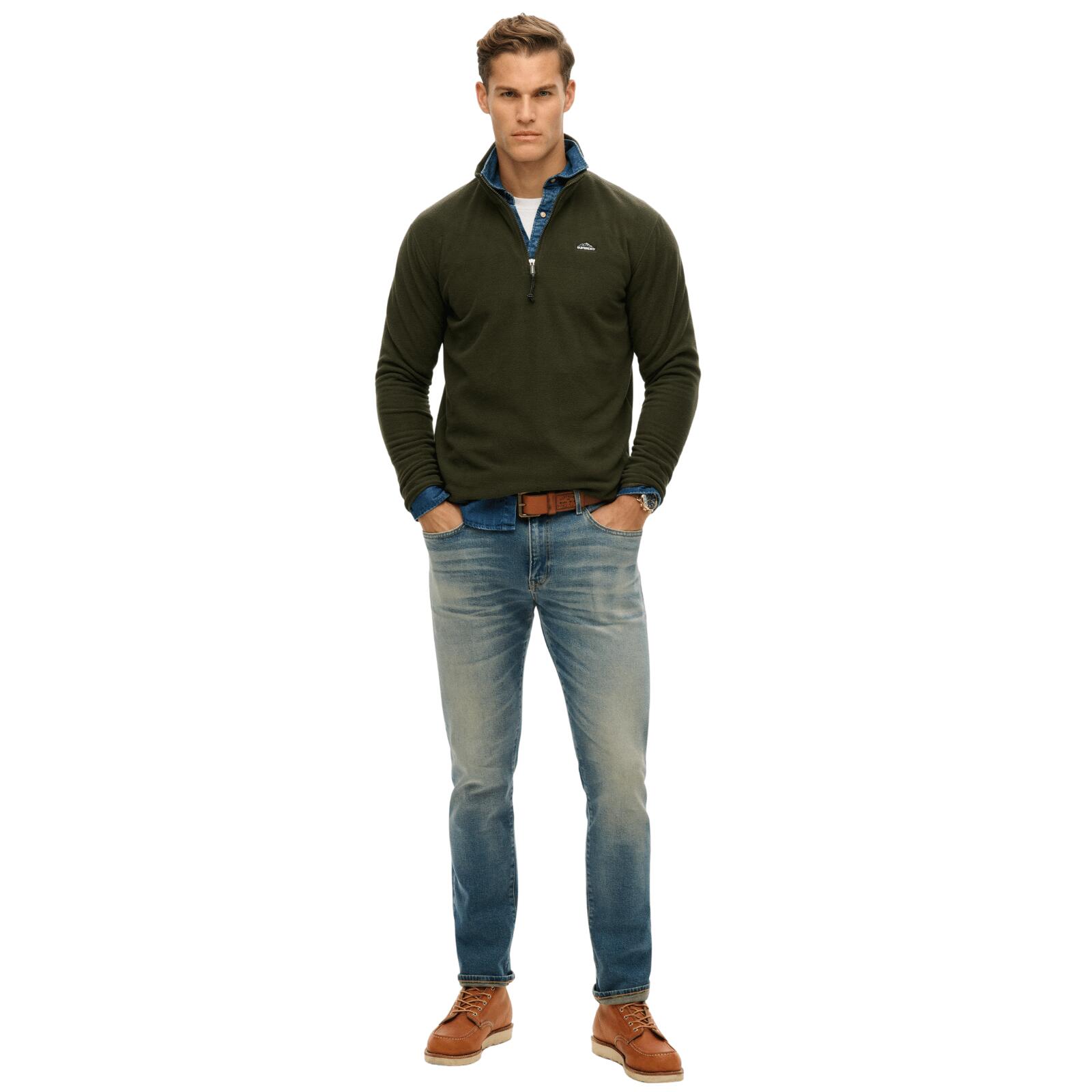 Fleece Superdry Fleece Verde Oliva 4/5