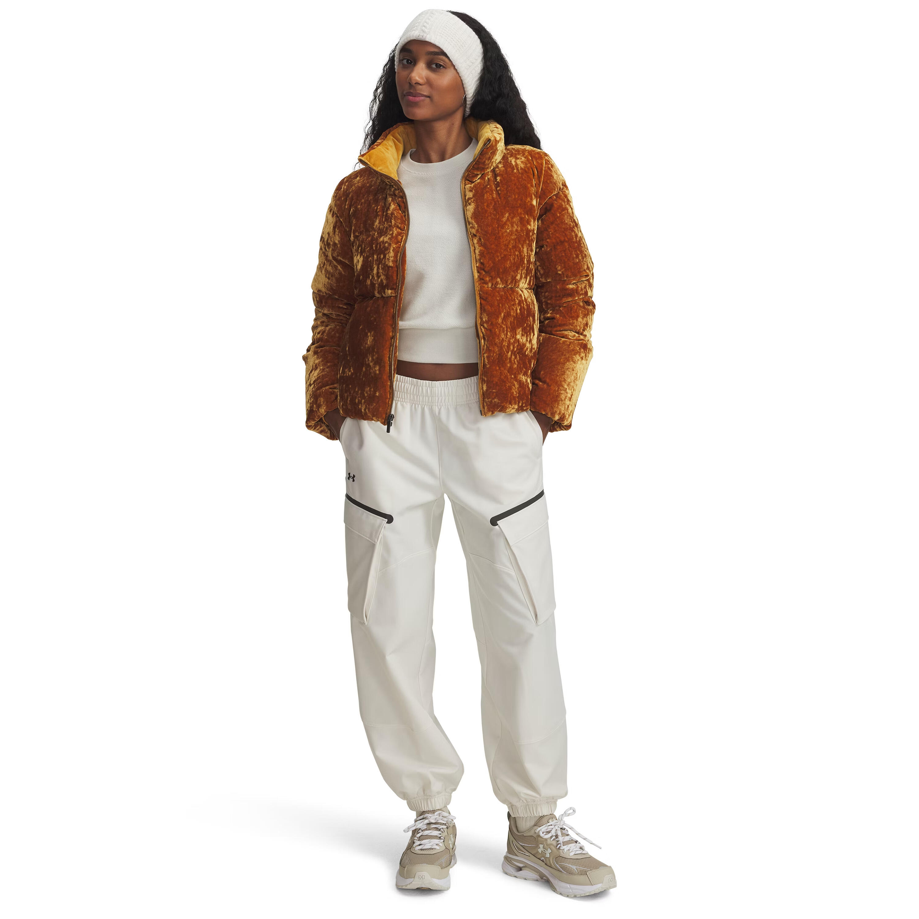 Sweatshirt femme Under Armour Icon Terry Varsity 3/4