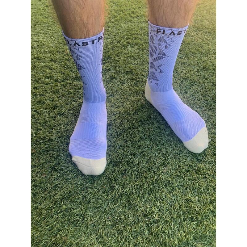 Chaussettes sport haute Bleu Jaune Vert - Technique et performance