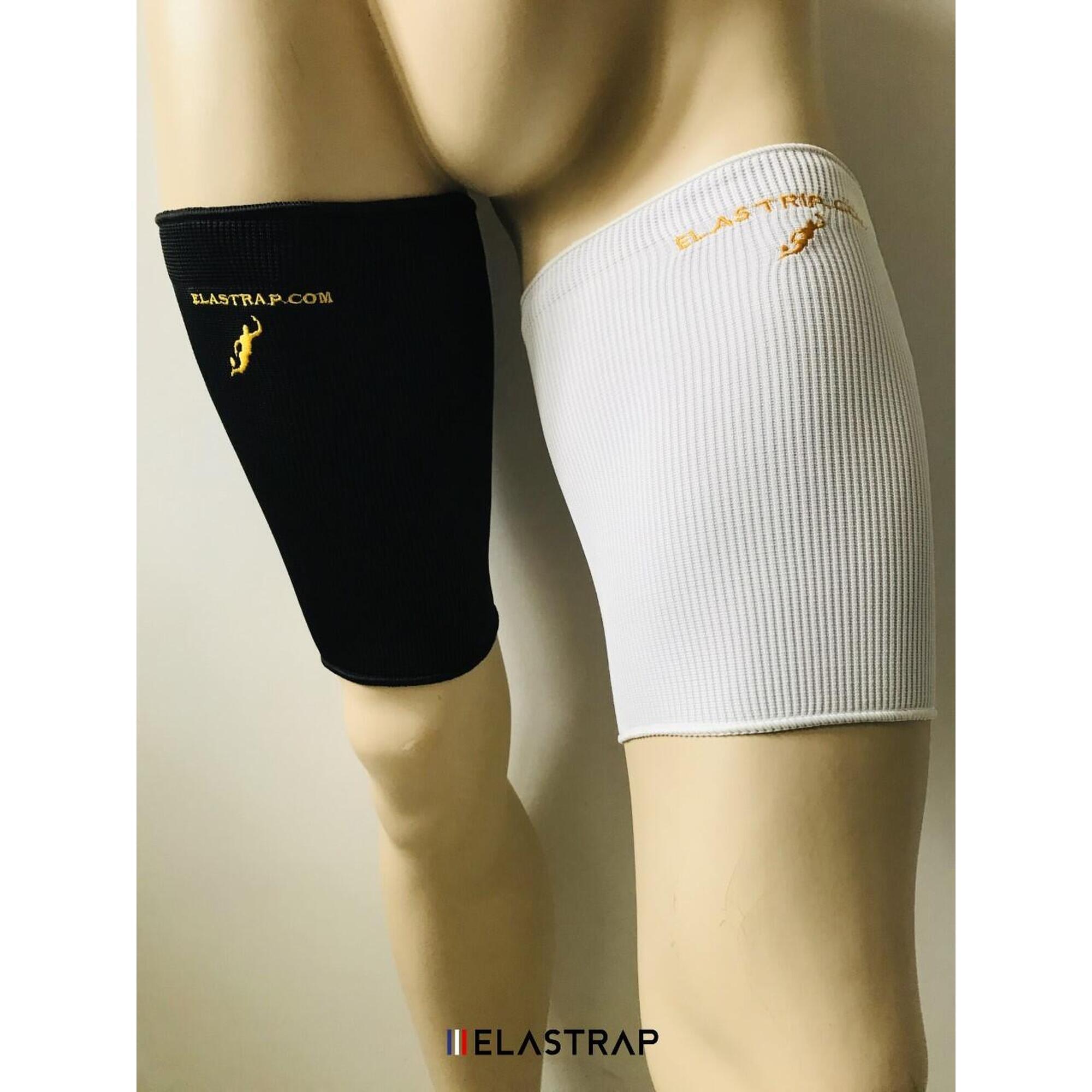 Elastrap - Protège Cuisse Manchon Compression Élastique - Claquage Élongation Contracture - Cuissière De Maintien - Noir - S-m - Decathlon