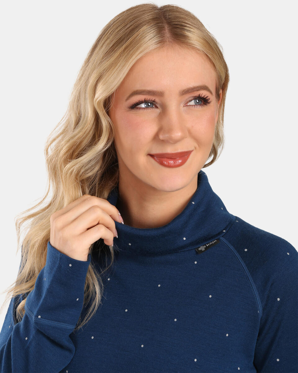 Haut thermique col roulé en laine mérinos pour femme Kilpi JANNU-W 3/4