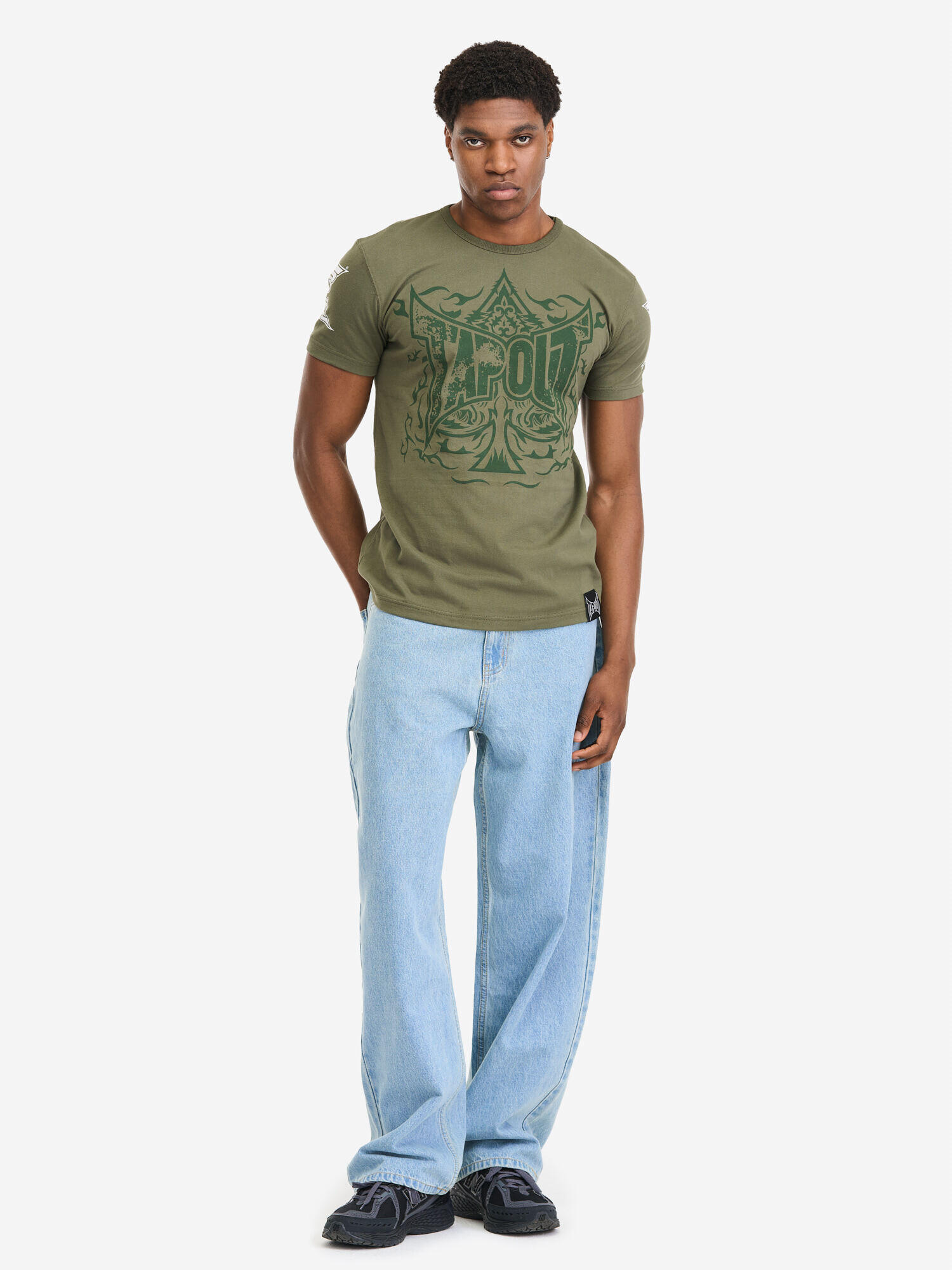 TAPOUT Herren T-Shirt normale Passform ACE OF SPADES 3/7