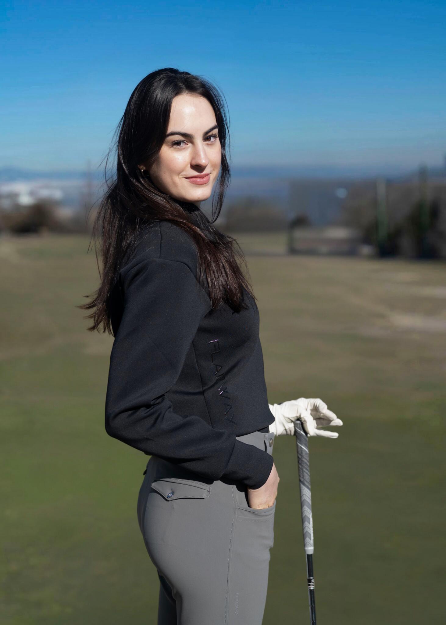 winley dames golftrui – Zacht, stretchy, quick-dry half-zip 3/4