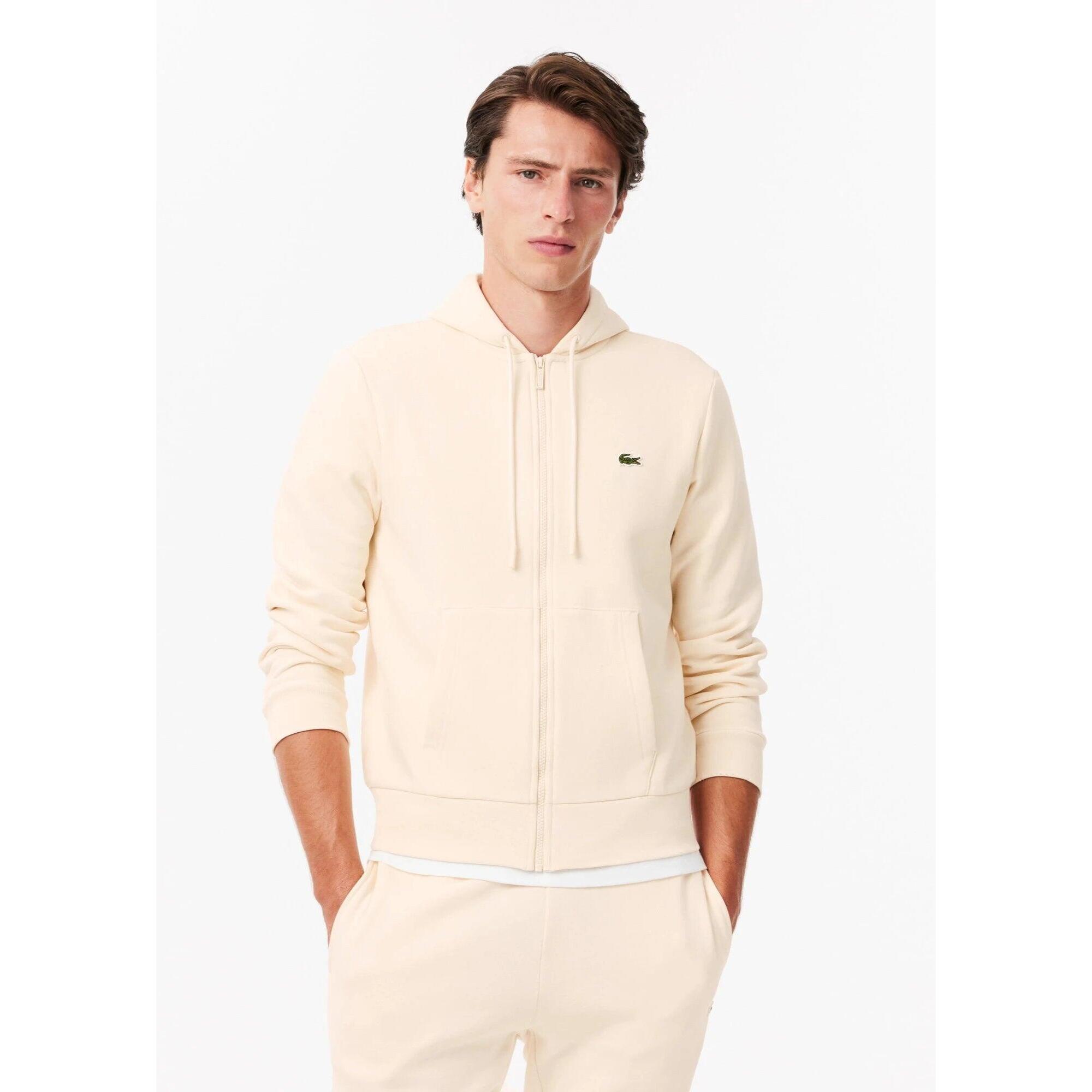 Lacoste - Sweat À Capuche Lacoste - Homme - Sweat-shirt - Beige - Decathlon
