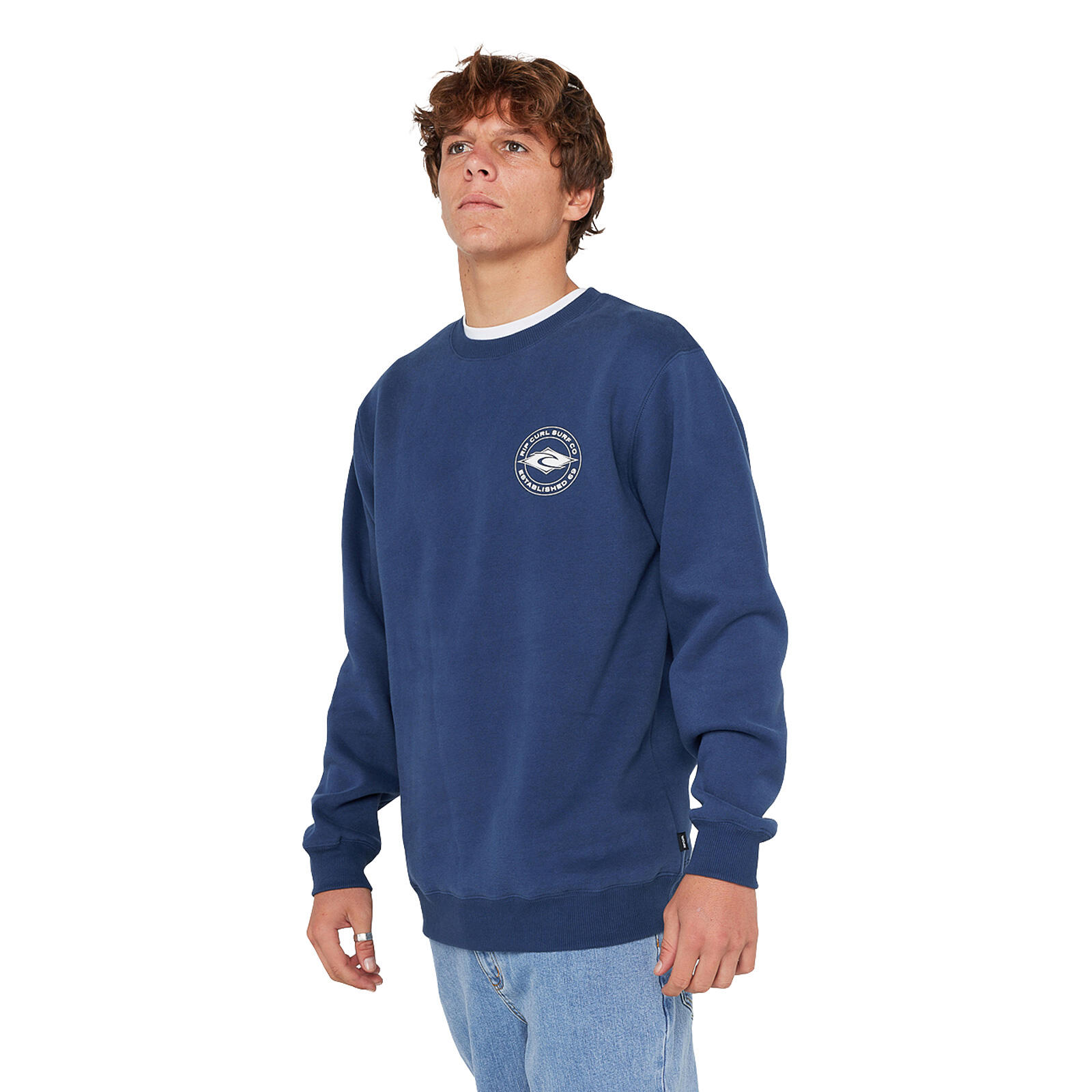 Rip Curl Staple Sweatshirt-Light Navy 3/5