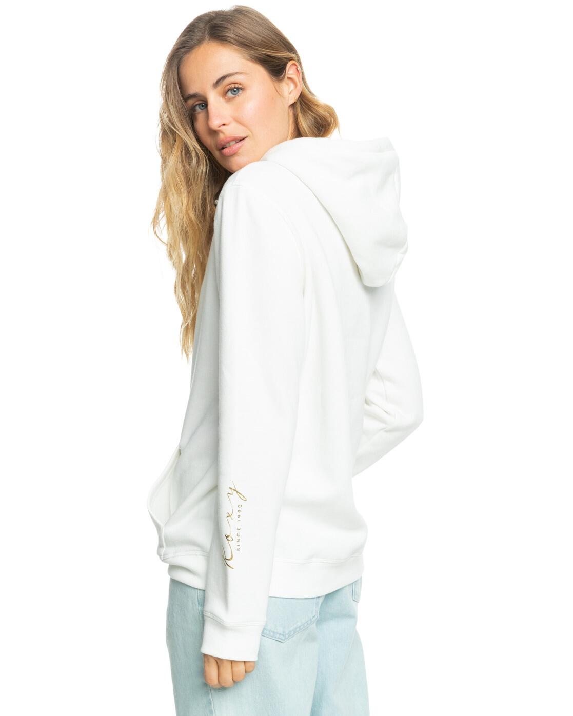 Sudadera con capucha ITIA FOIL SCRIPT Blanco Mujer 3/4