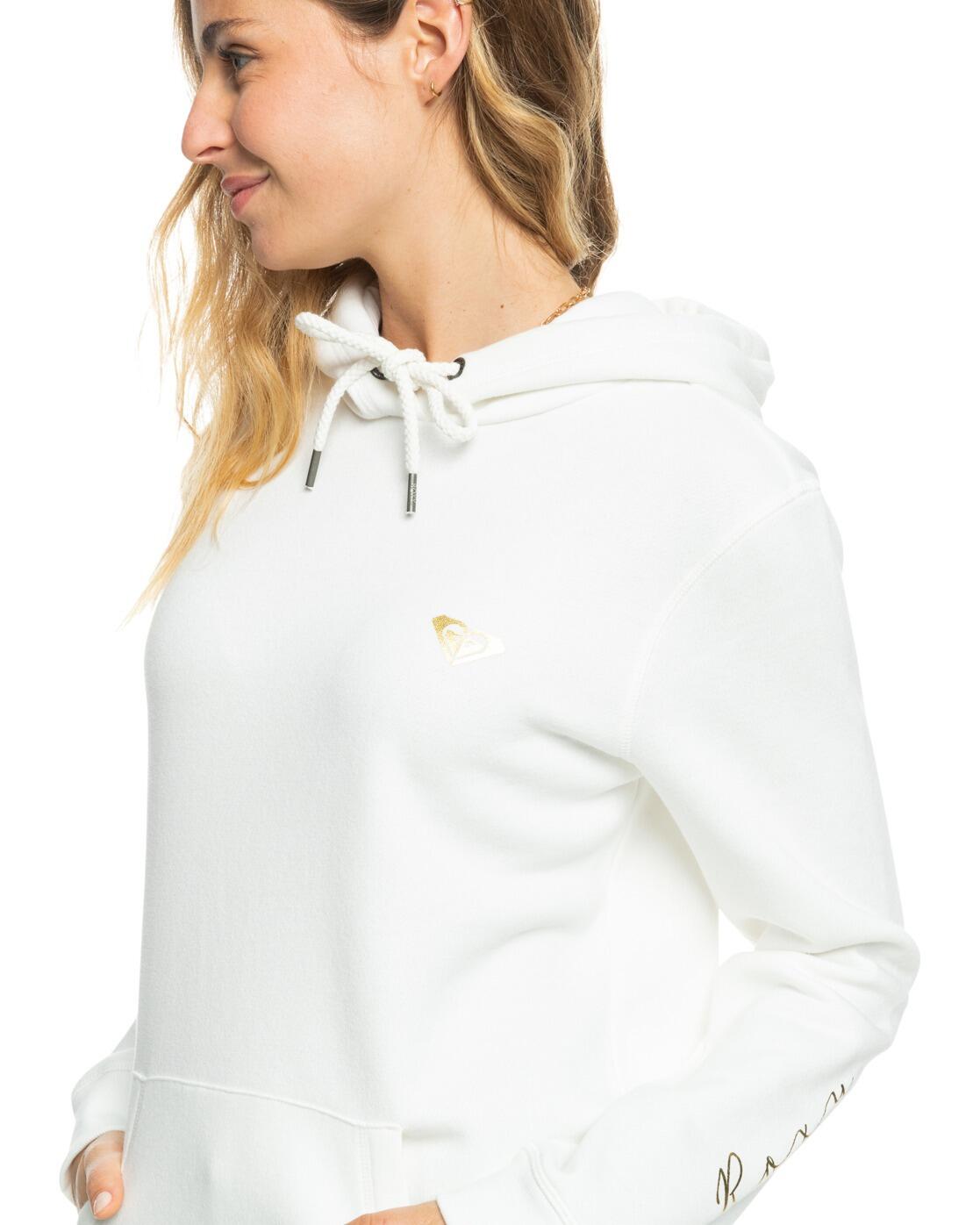 Sudadera con capucha ITIA FOIL SCRIPT Blanco Mujer 4/4