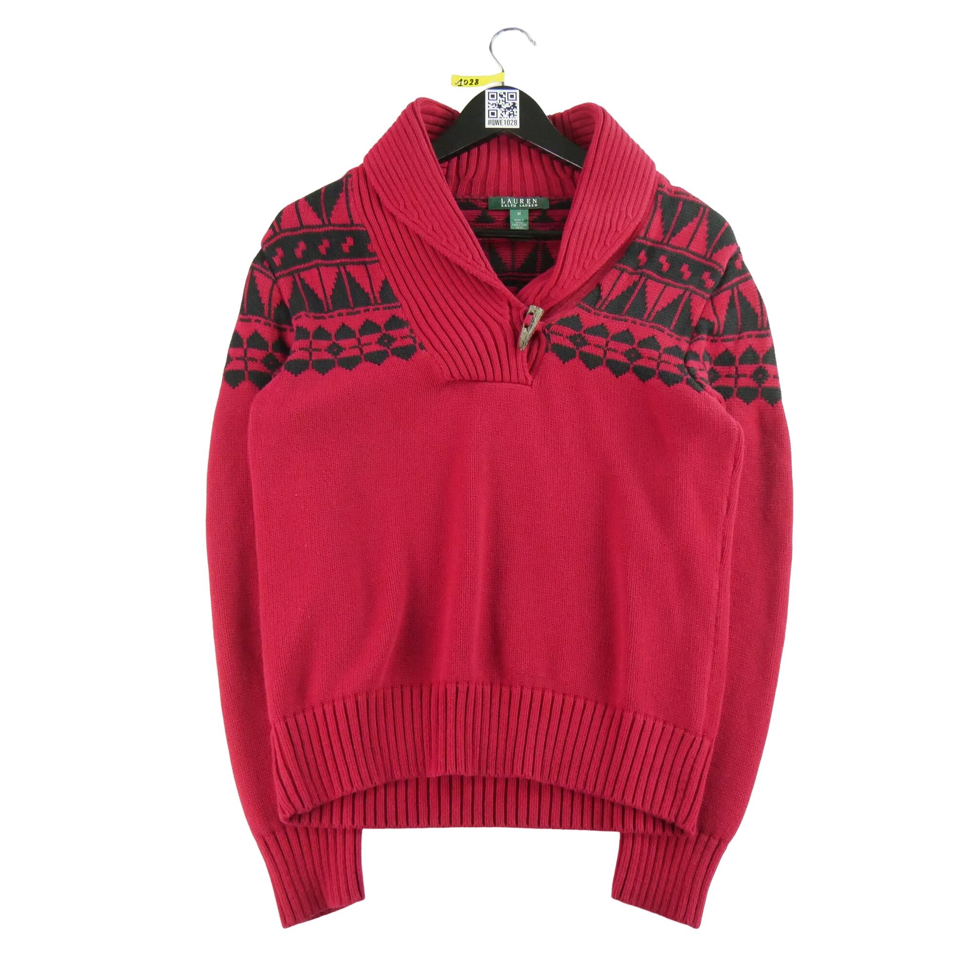 RALPH LAUREN Reconditionné - Pull Femme Rouge - Bon État