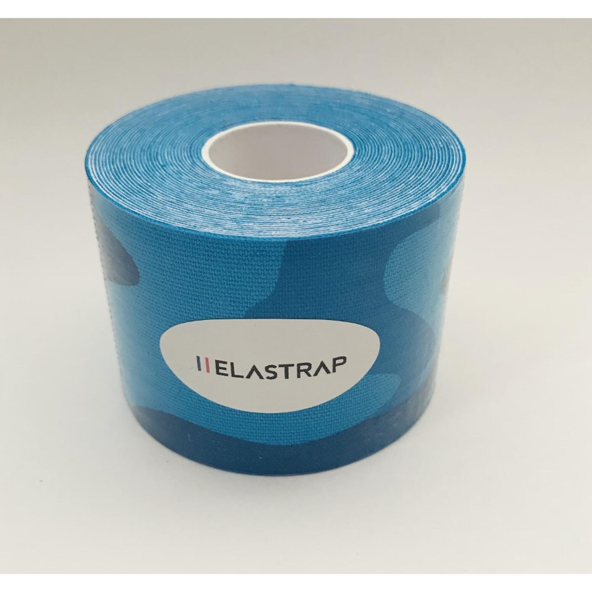 Elastrap - Rouleau Bande De Taping Tape Couleurs - Strapping Sport Kinésiologique Kiné - Maintien Compressif - Bleu - 5 M - Decathlon