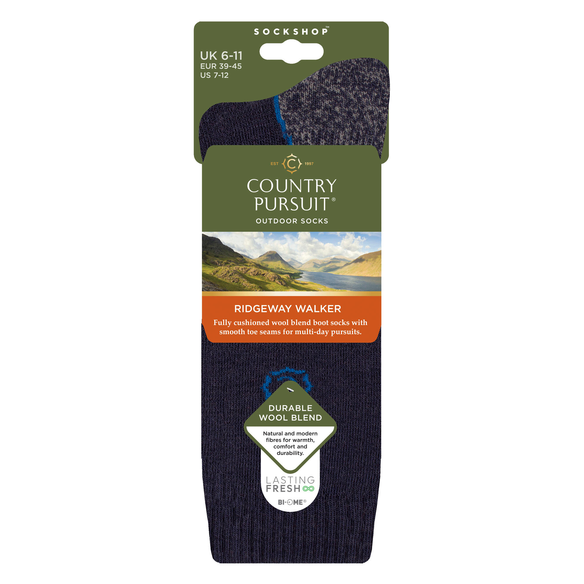 Country Pursuit - Chaussettes Homme en Laine Rembourrées Durables et Respirantes 2/4