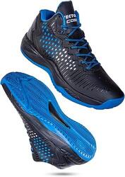 Vector X Cosmic – Chaussure de Basket Noir & Bleu, Taille 45, Similicuir