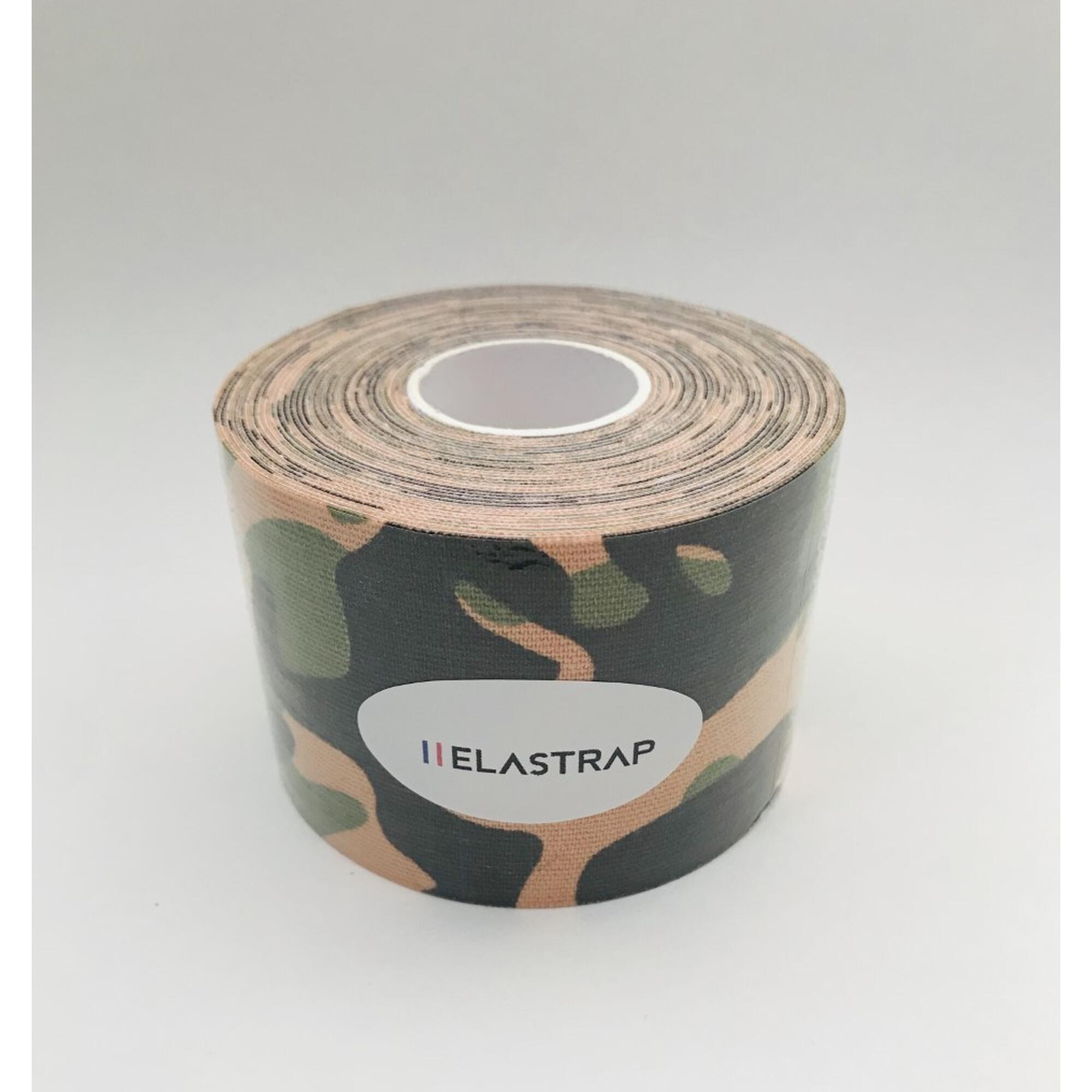 Elastrap - Rouleau Bande De Taping Tape Couleurs - Strapping Sport Kinésiologique Kiné - Maintien Compressif - Marron|vert - 5 M - Decathlon