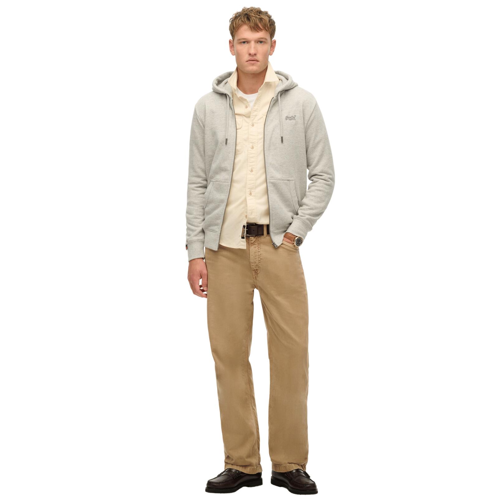 Sweat Zippé Gris Homme Superdry Essential 3/4