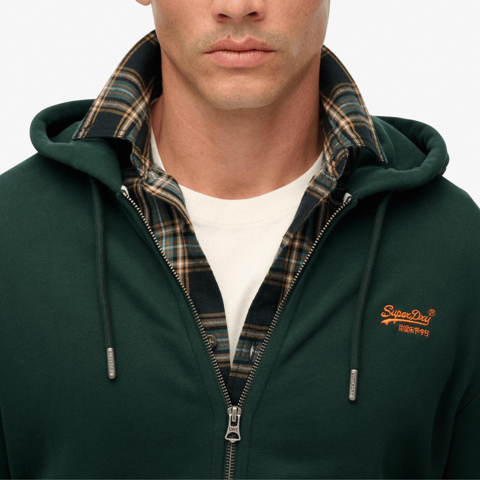Felpa Uomo Superdry Essential con Zip Verde - Taglia S 3/5