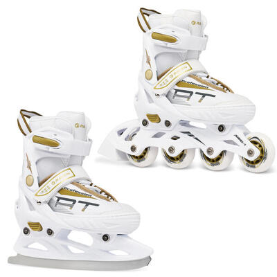 Patines Ajustables 2en1 Profession Blanco/Oro