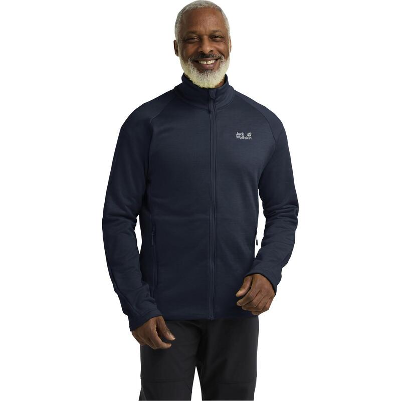 Bluza de drumeție pentru bărbați Jack Wolfskin Peak District cu fermoar complet