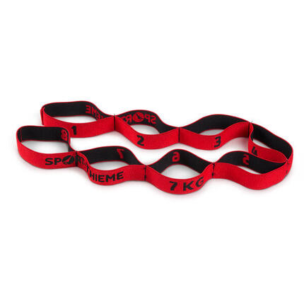 Elastikband 8-Loop 7 kg Fitness / Krafttraining Unisex Rot-Schwarz