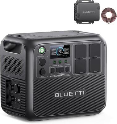 BLUETTI AC200L 2048Wh con Caricatore – Energia Mobile per Lavoro sul Campo