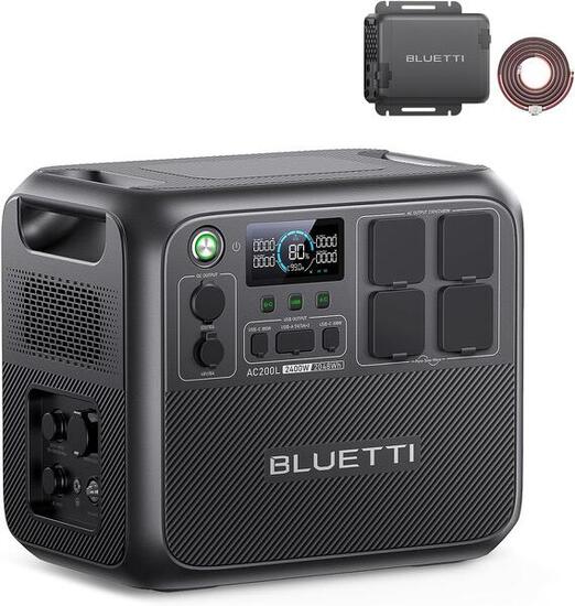 BLUETTI AC200L 2048Wh con Caricatore – Energia Mobile per Lavoro sul Campo