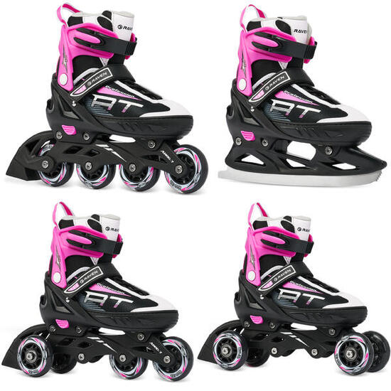 Patines Ajustables 4en1 Profession Blanco/Menta